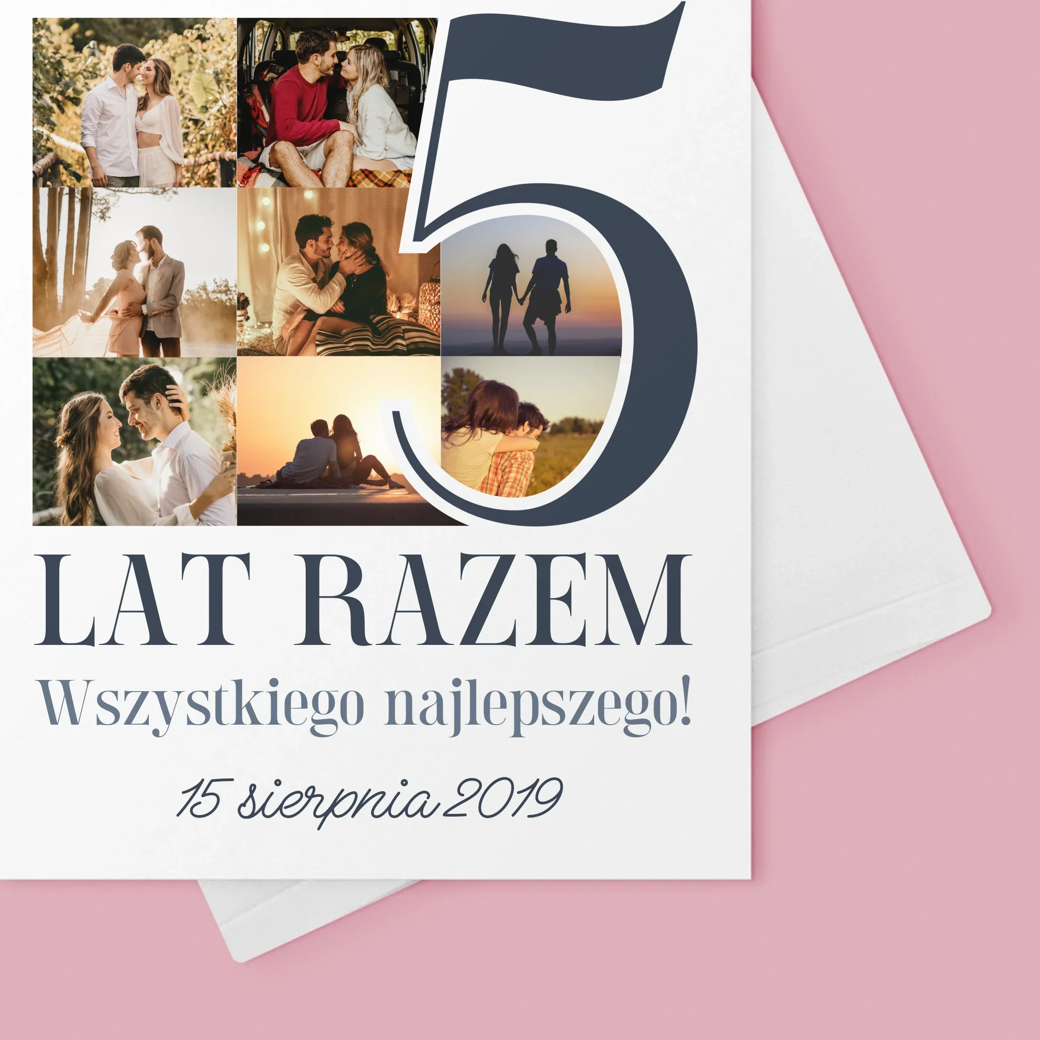 Fotokolaż: 5 Lat Razem - Kartka Z Życzeniami - Image 4