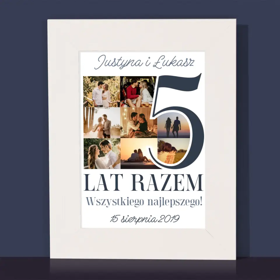 Fotokolaż: 5 Lat Razem - Ramka Na Zdjęcie - Image 2