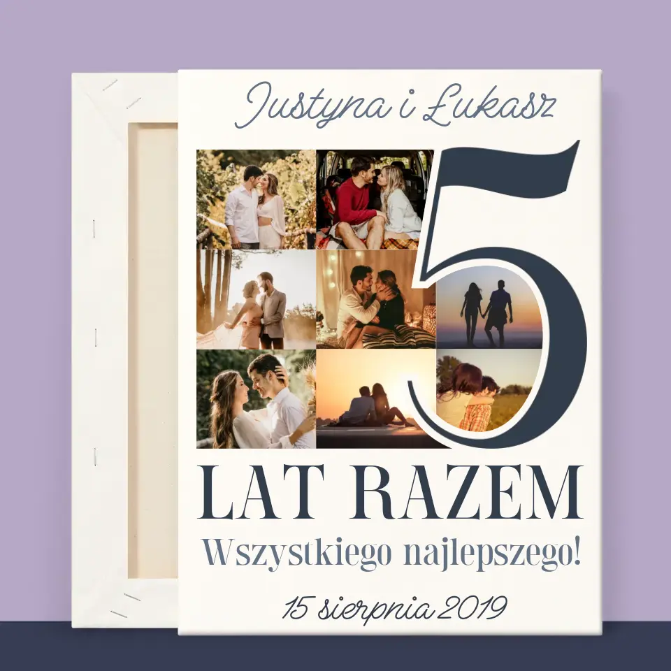 Fotokolaż: 5 Lat Razem - Wydruk Obramowany - Image 11