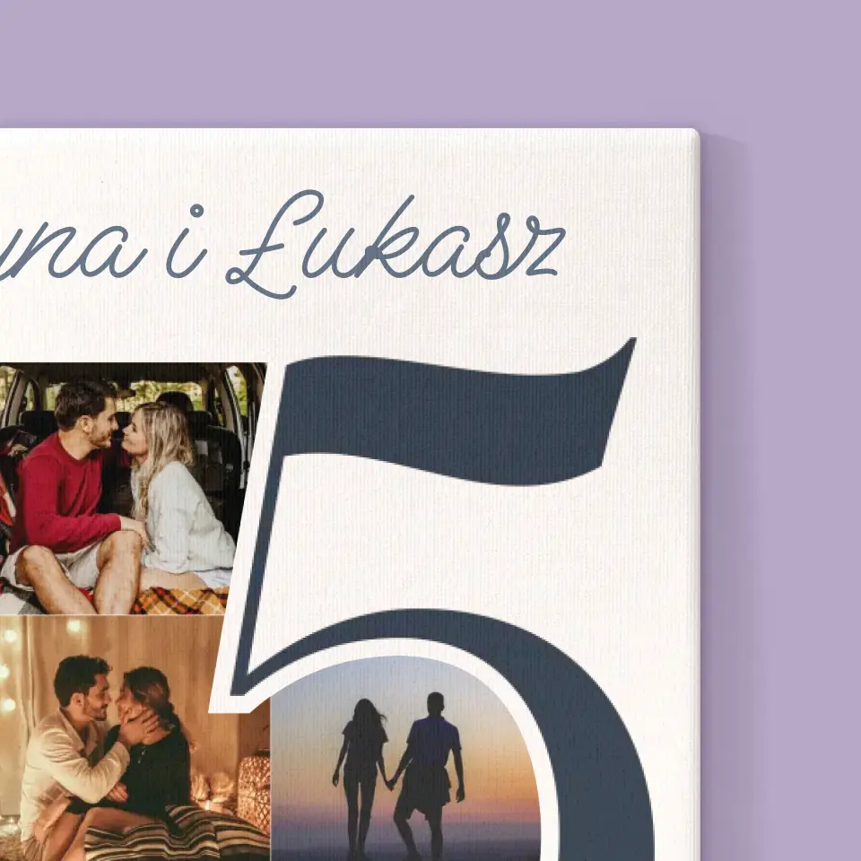 Fotokolaż: 5 Lat Razem - Wydruk Obramowany - Image 14