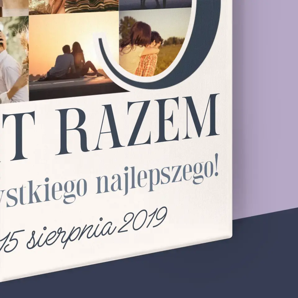 Fotokolaż: 5 Lat Razem - Wydruk Obramowany - Image 16