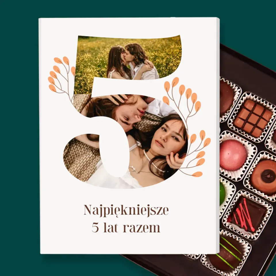 Fotokolaż: 5 Rocznica - Personalizowane Praliny - Image 2