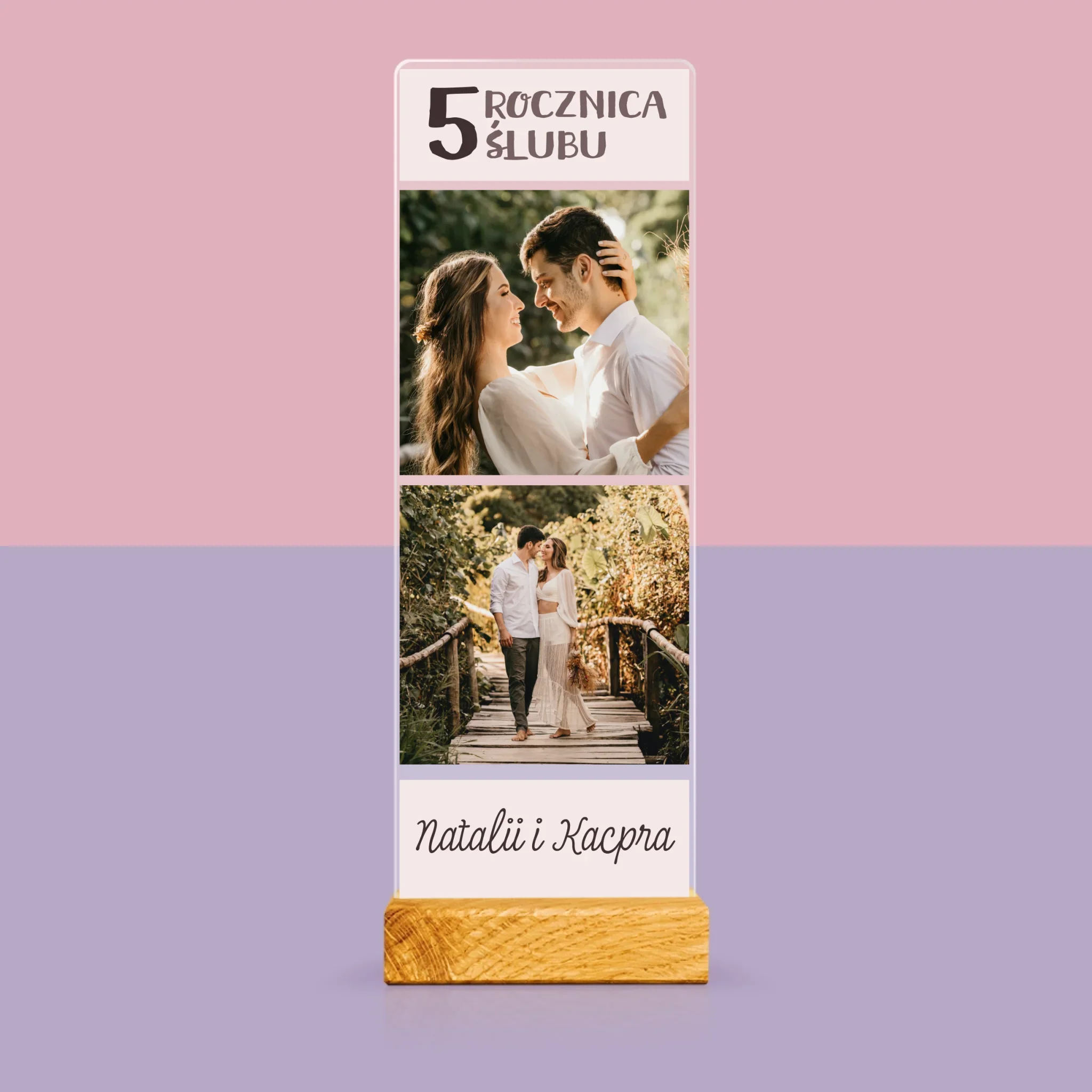 Fotokolaż: 5 Rocznica Ślubu - Zdjęcie Na Szkle Akrylowym Fotobudka - Image 3