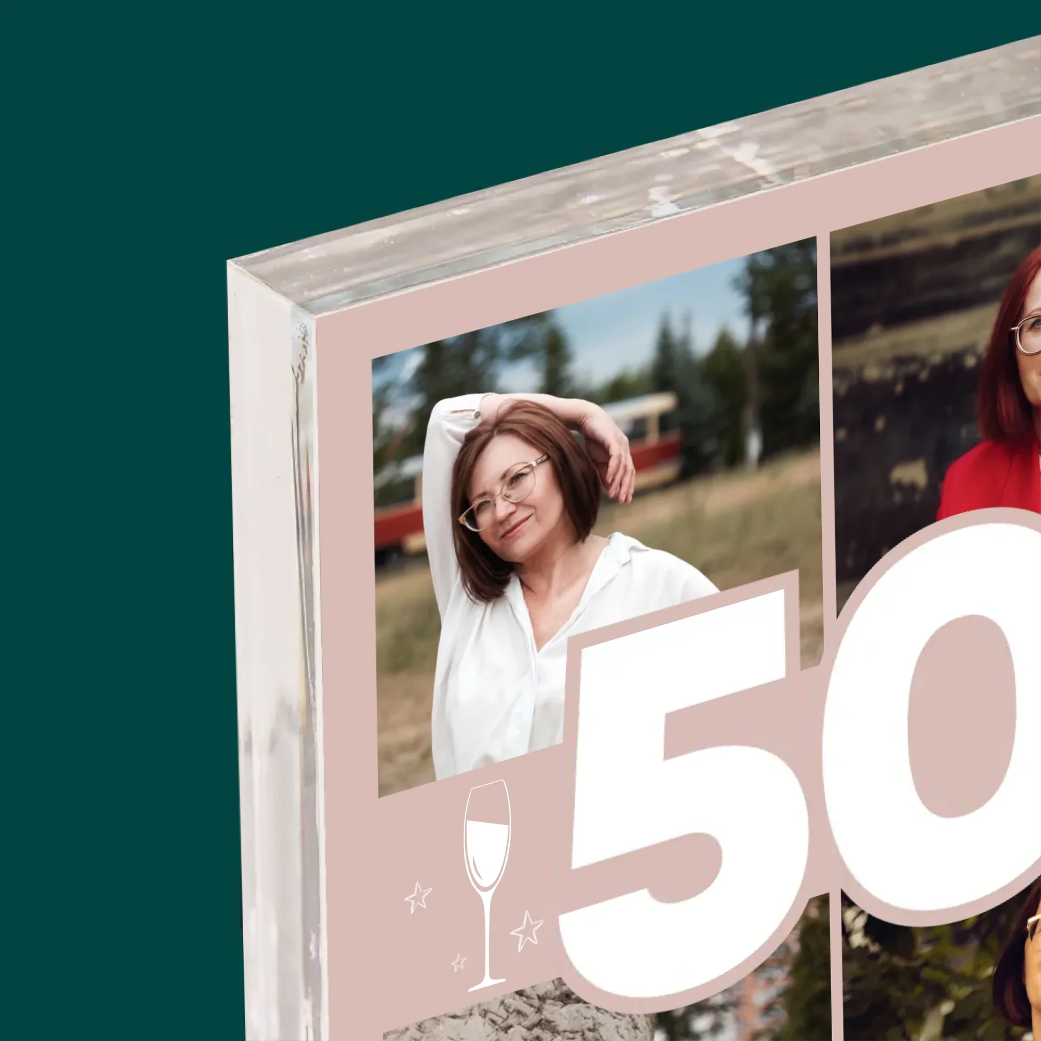 Fotokolaż: 50 Kieliszki - Blok Akrylowy z Nadrukiem - Image 4