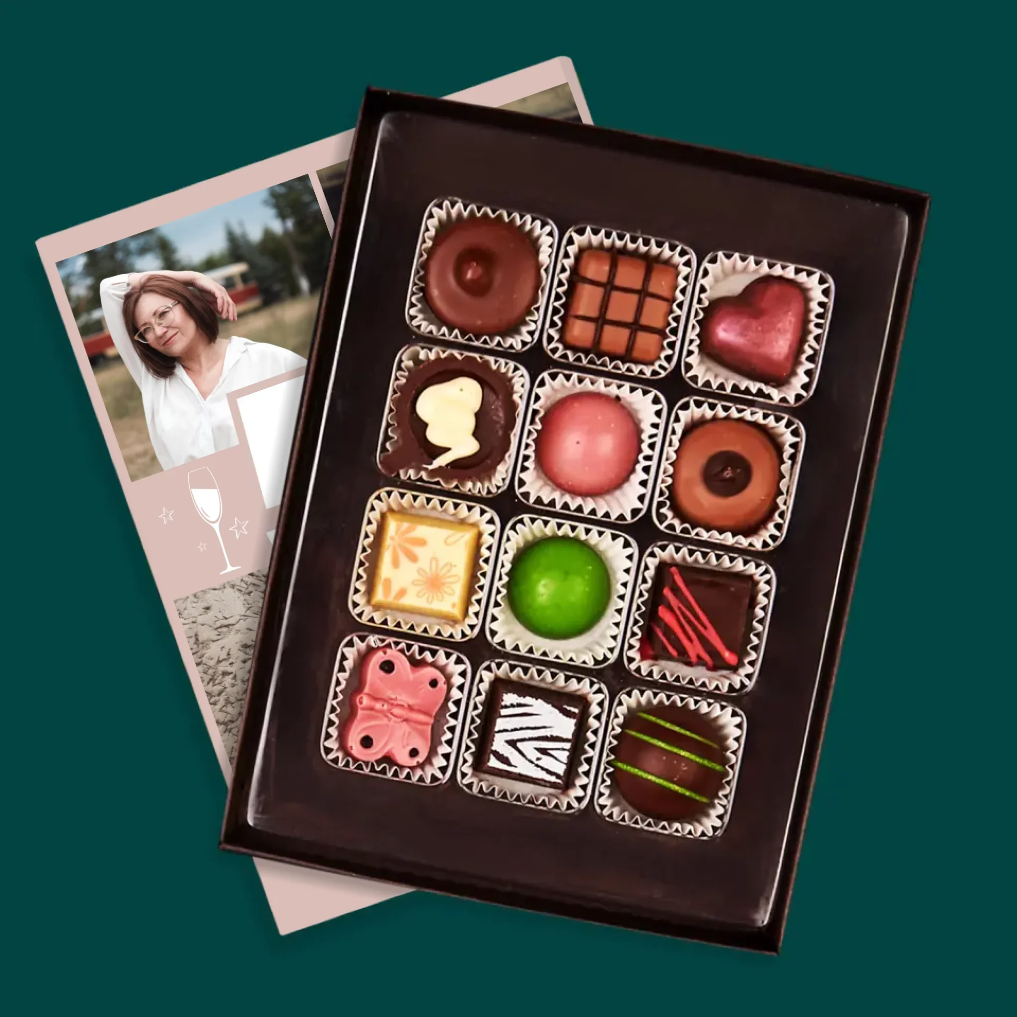 Fotokolaż: 50 Kieliszki - Personalizowane Praliny - Image 4