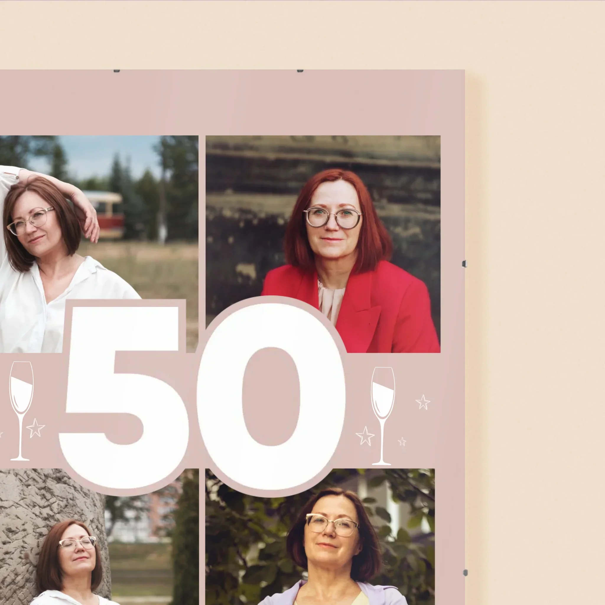 Fotokolaż: 50 Kieliszki - Personalizowany Plakat - Image 3