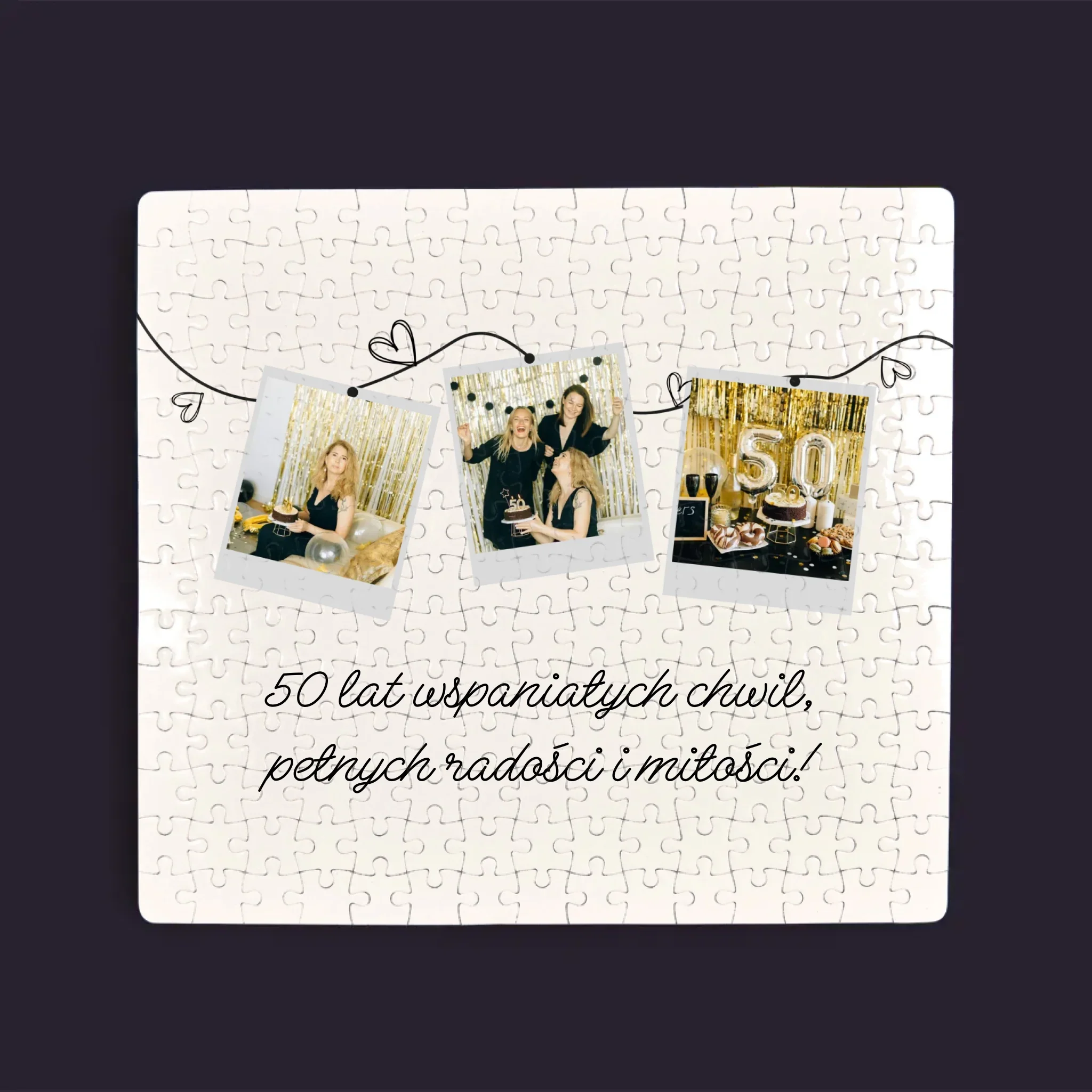 Fotokolaż: 50 Lat Wspaniałych Chwil - Personalizowane Puzzle - Image 3