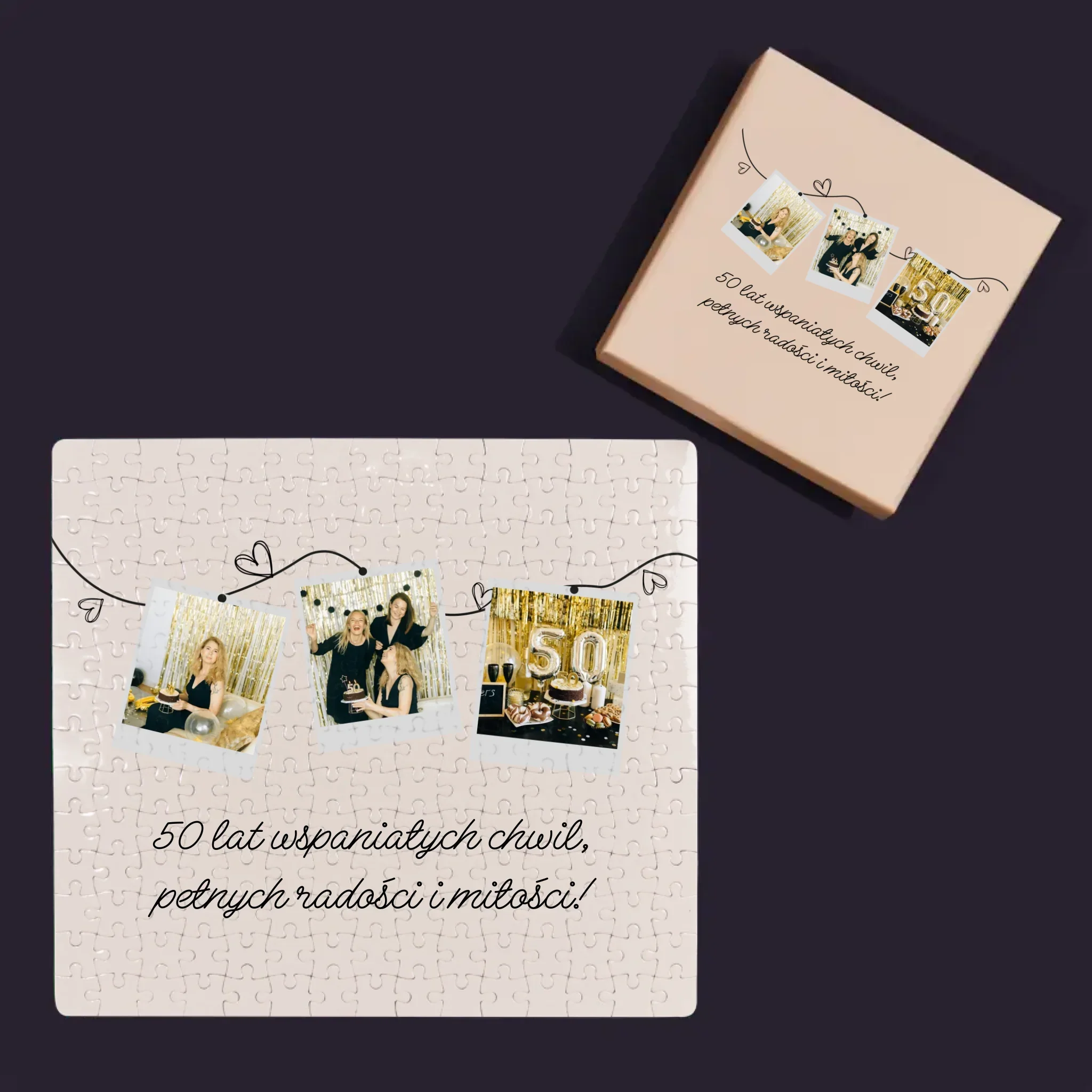 Fotokolaż: 50 Lat Wspaniałych Chwil - Personalizowane Puzzle - Image 4