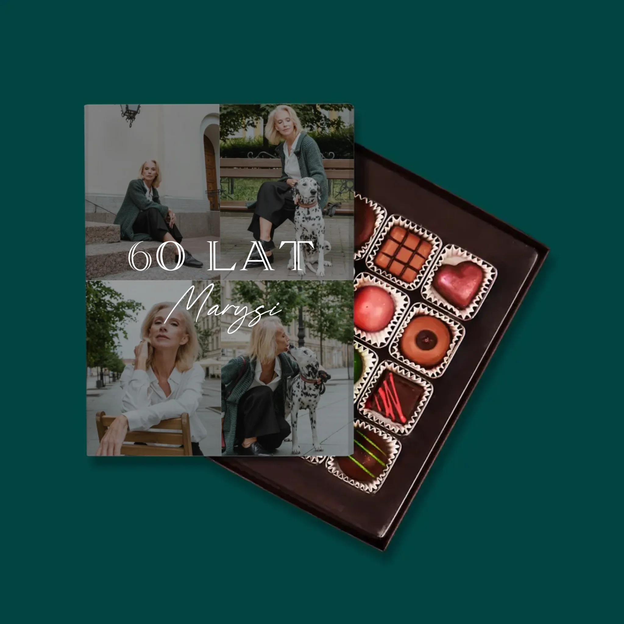 Fotokolaż: 60 Lat Klasyczny - Personalizowane Praliny