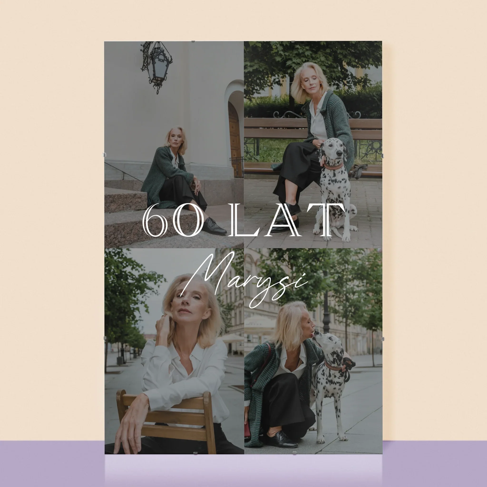 Fotokolaż: 60 Lat Klasyczny - Personalizowany Plakat