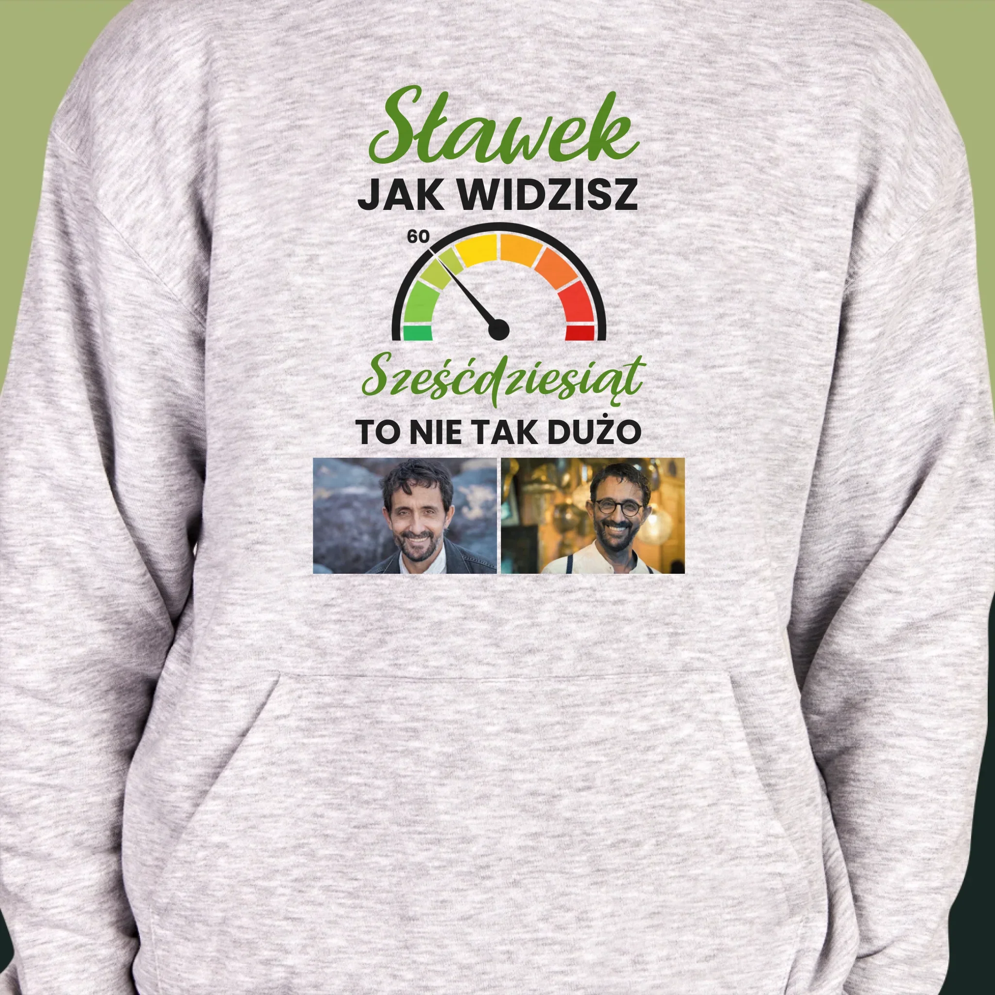 Fotokolaż: 60 Licznik - Bluza Męska z Kapturem - Image 6