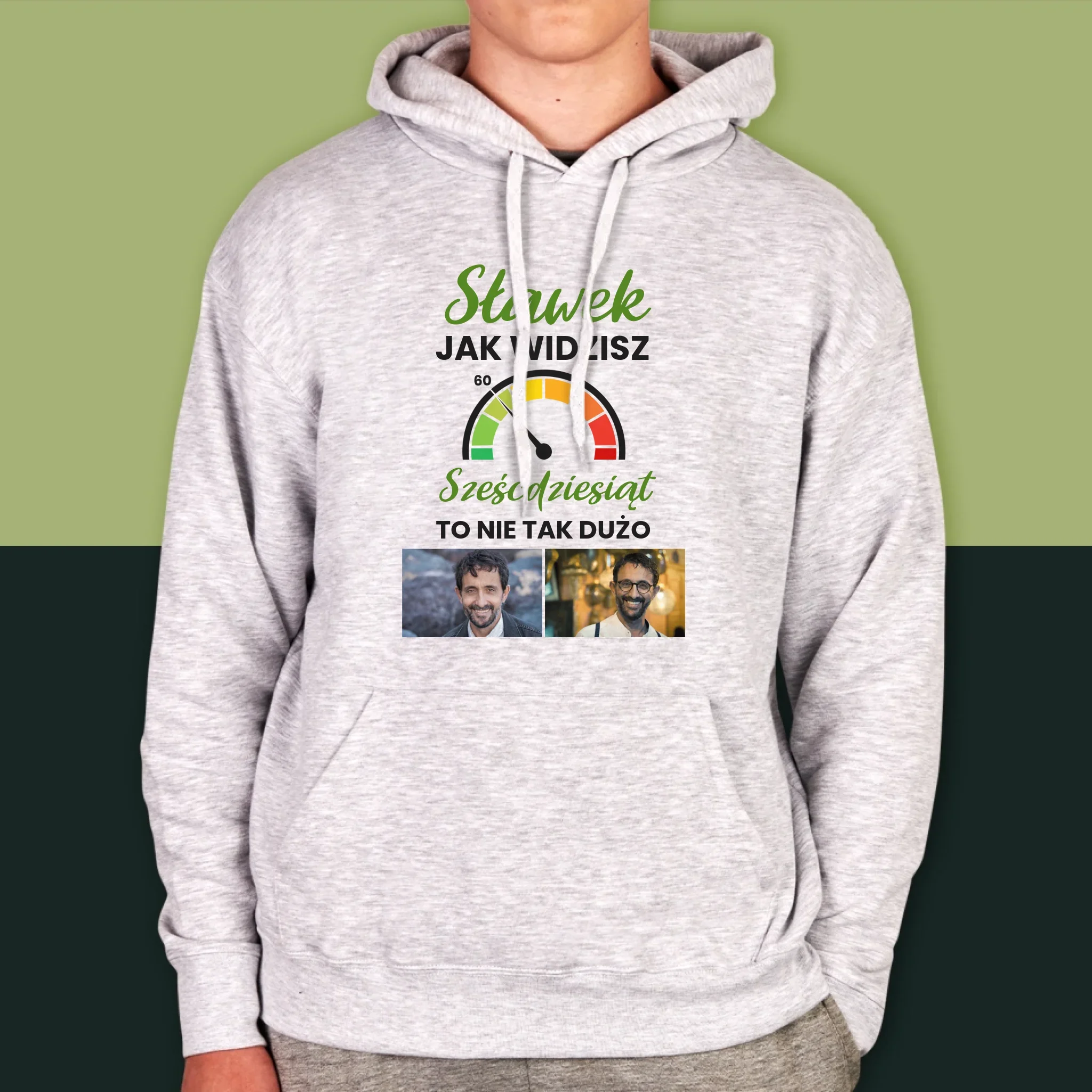 Fotokolaż: 60 Licznik - Bluza Męska z Kapturem - Image 8