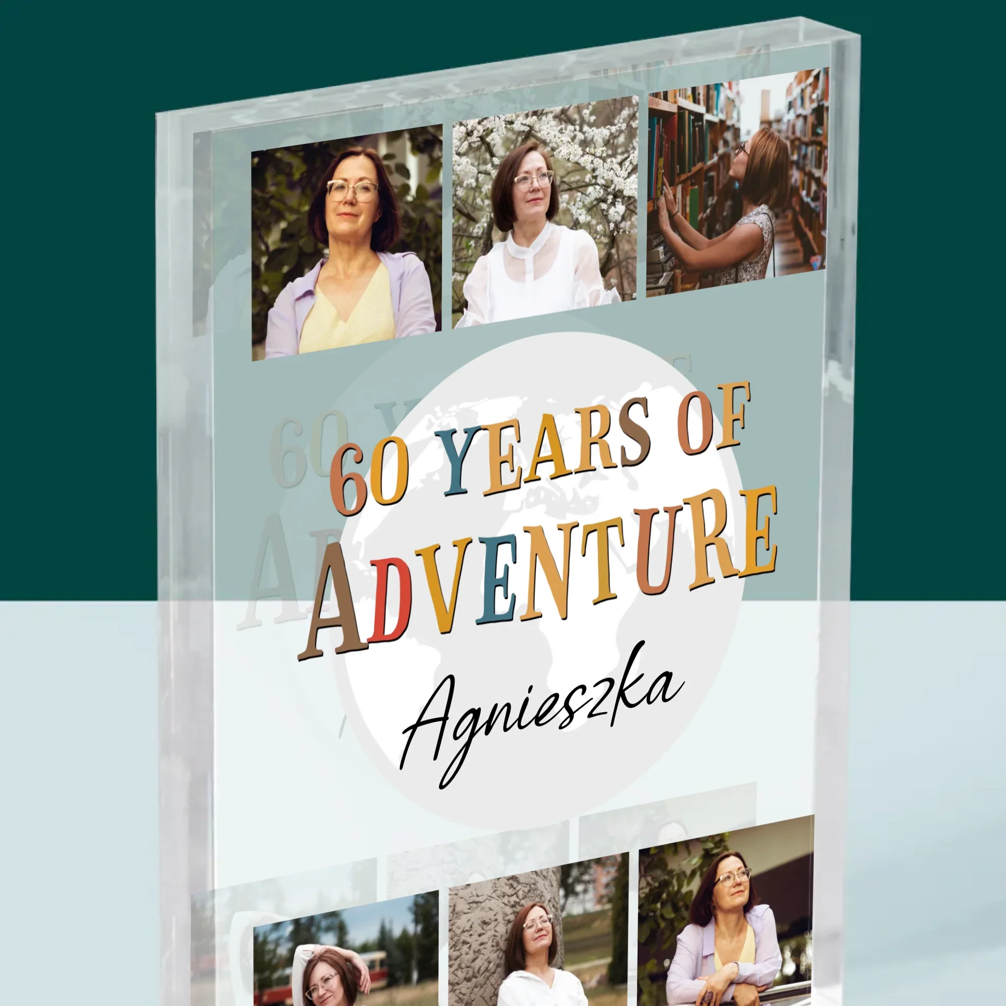 Fotokolaż: 60 Years Of Adventure - Blok Akrylowy z Nadrukiem - Image 2