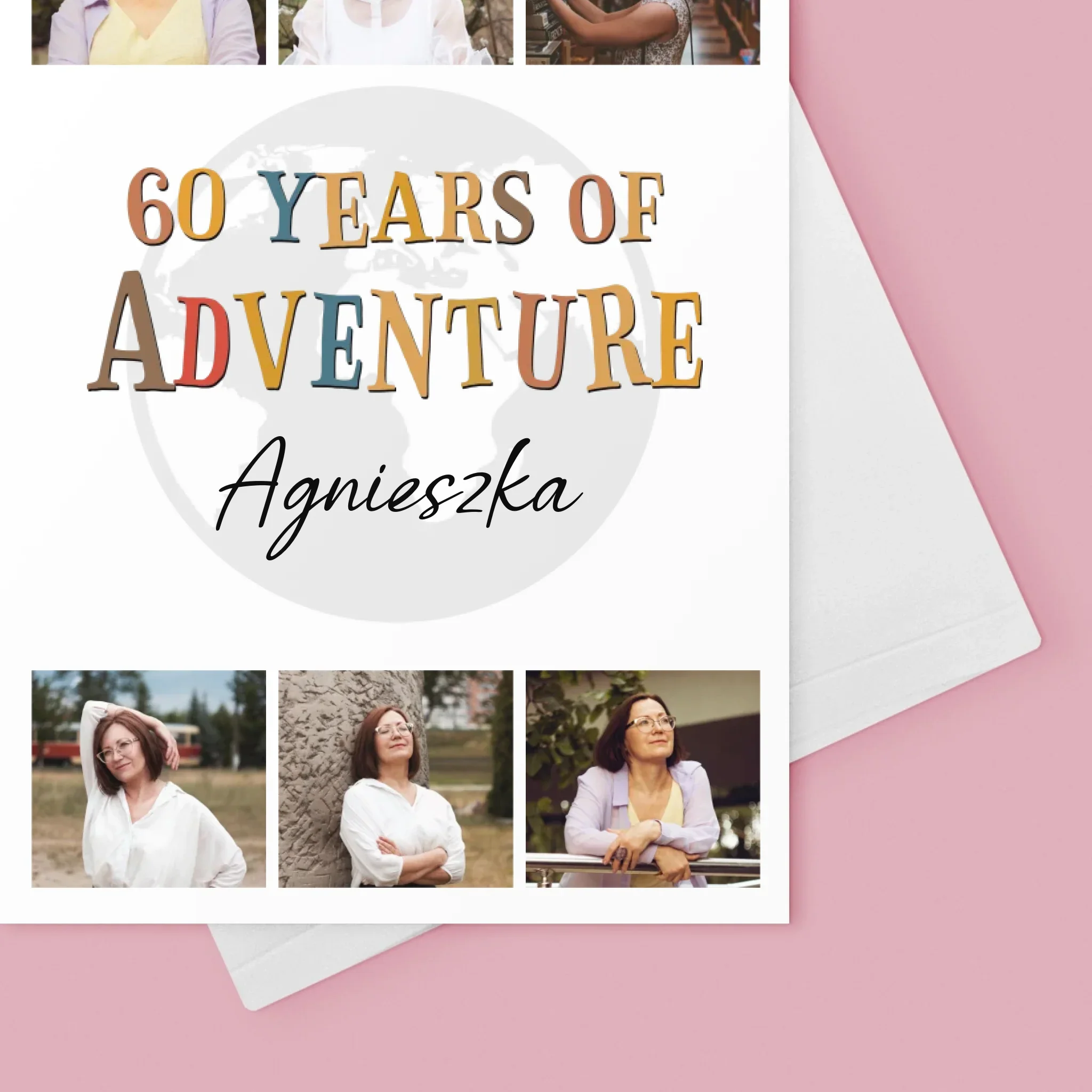 Fotokolaż: 60 Years Of Adventure - Kartka z Życzeniami - Image 4