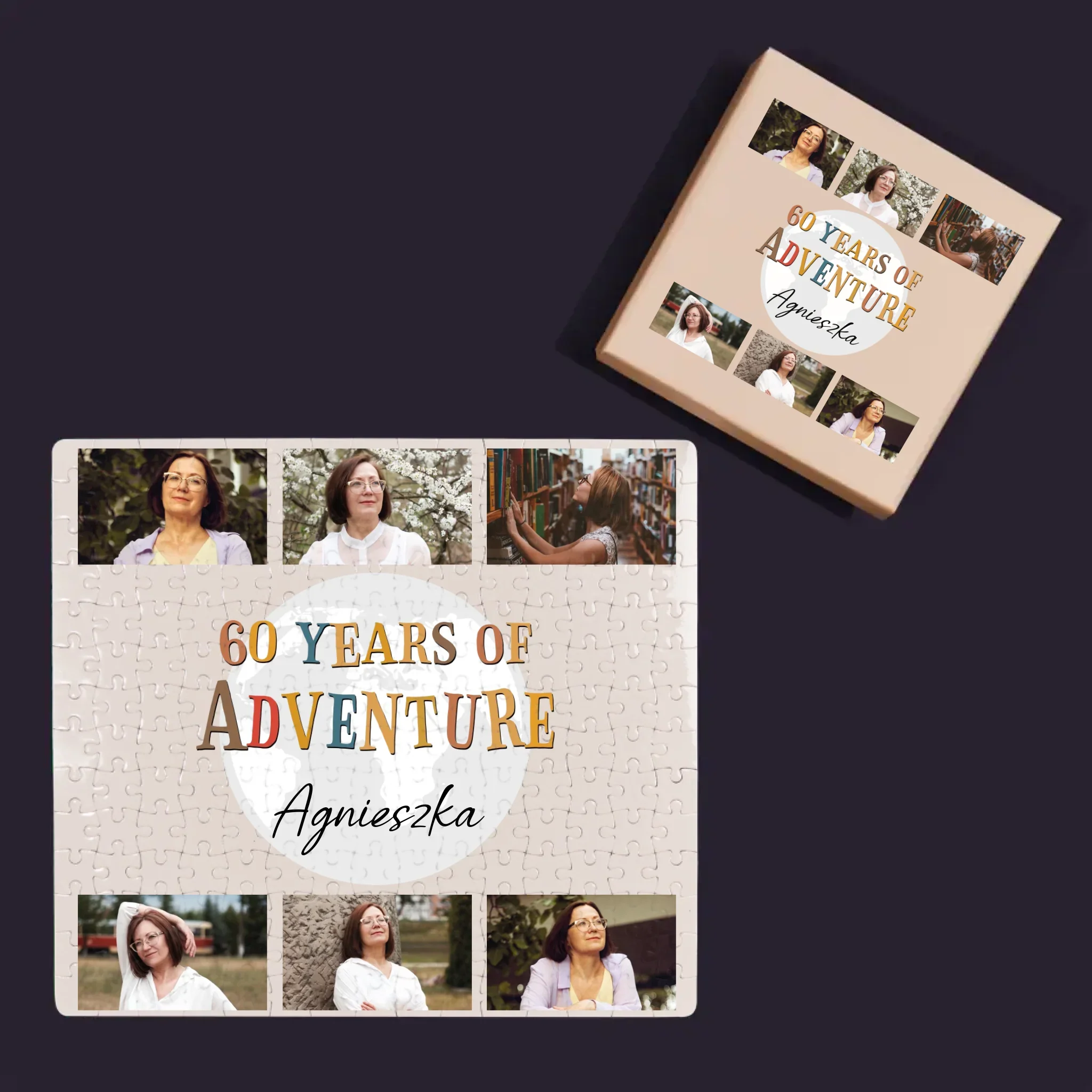 Fotokolaż: 60 Years Of Adventure - Personalizowane Puzzle - Image 4