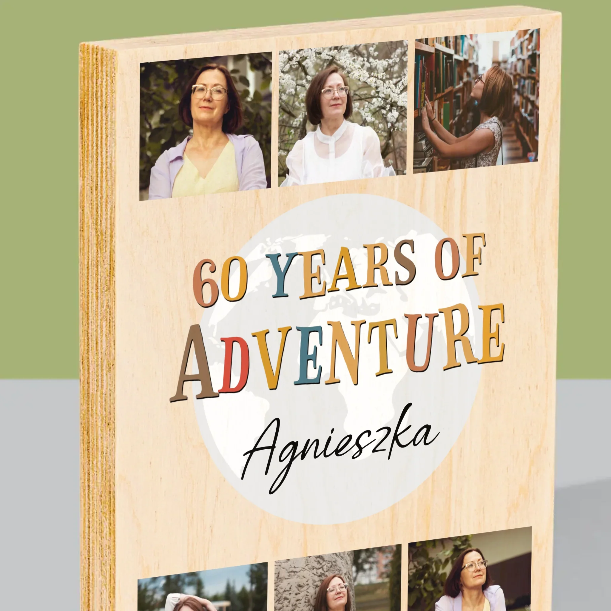 Fotokolaż: 60 Years Of Adventure - Wydruk Na Drewnie - Image 2