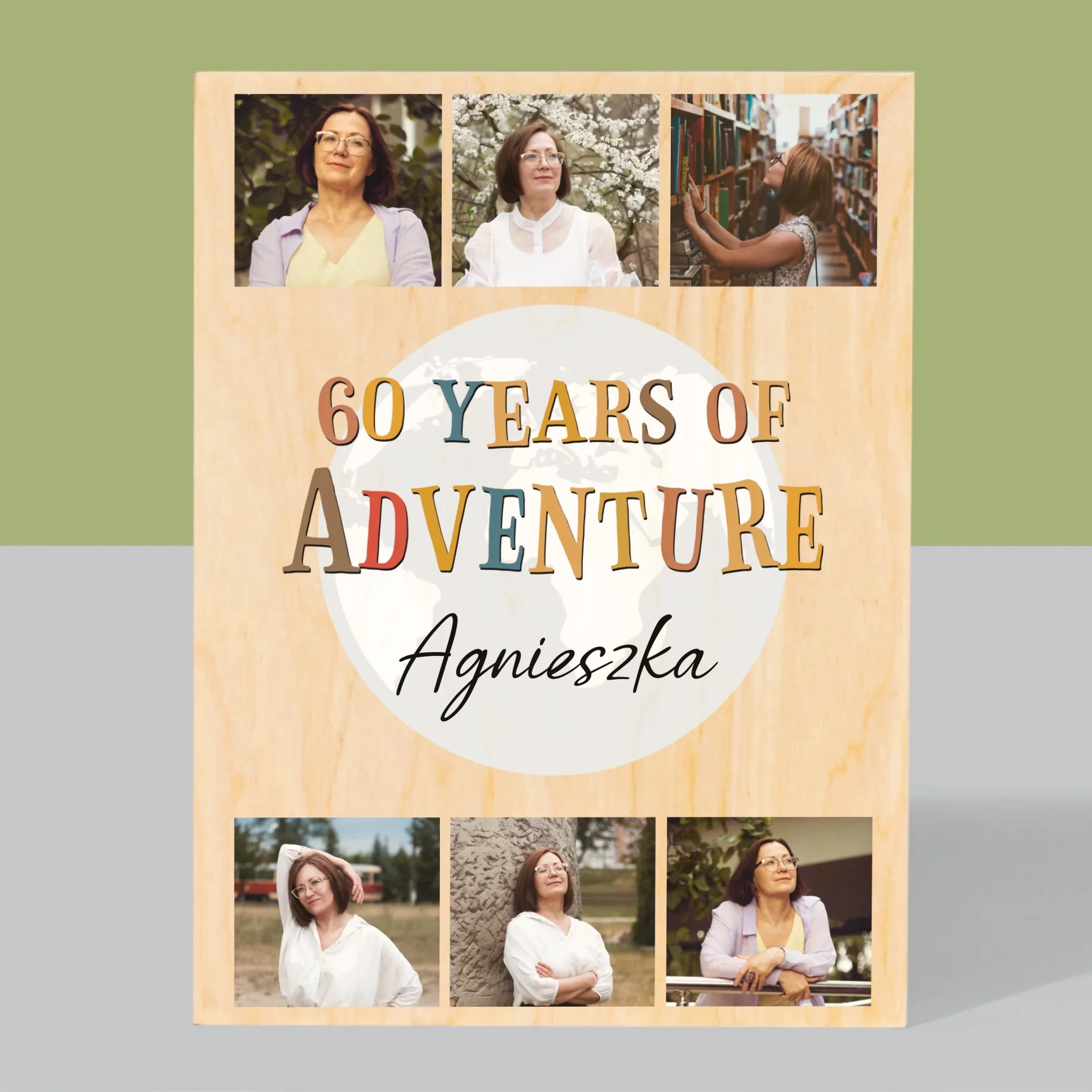 Fotokolaż: 60 Years Of Adventure - Wydruk Na Drewnie - Image 3