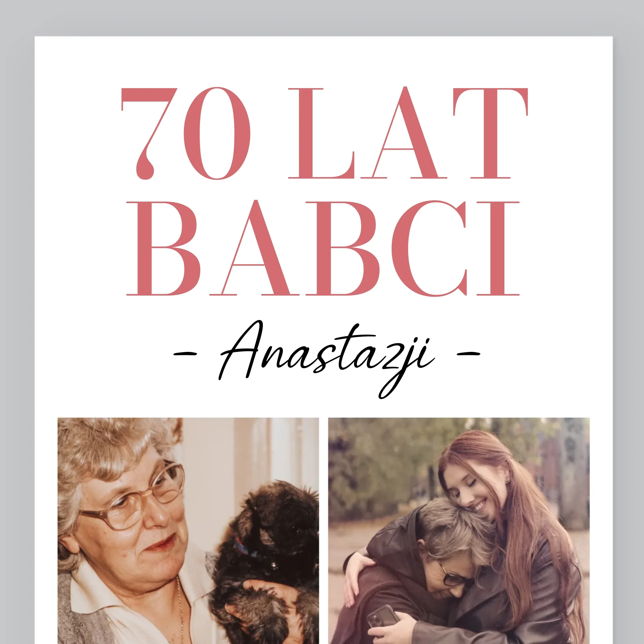 Fotokolaż: 70 Lat Babci - Wydruk Obramowany - Image 9