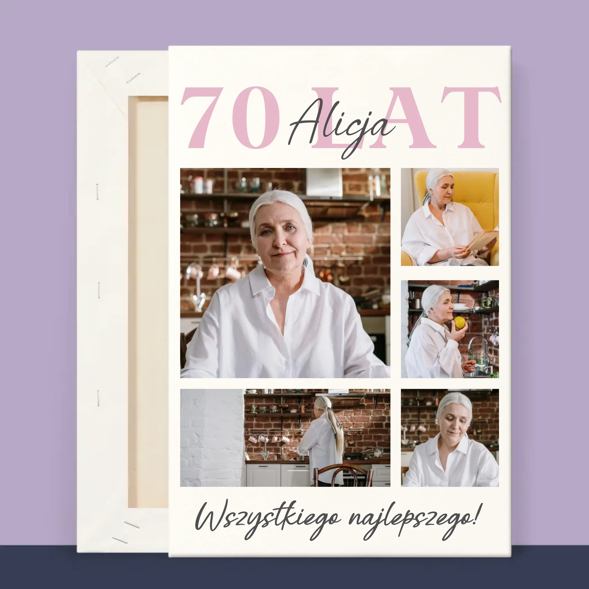 Fotokolaż: 70 Lat Wszystkiego Najlepszego - Wydruk Obramowany - Image 13