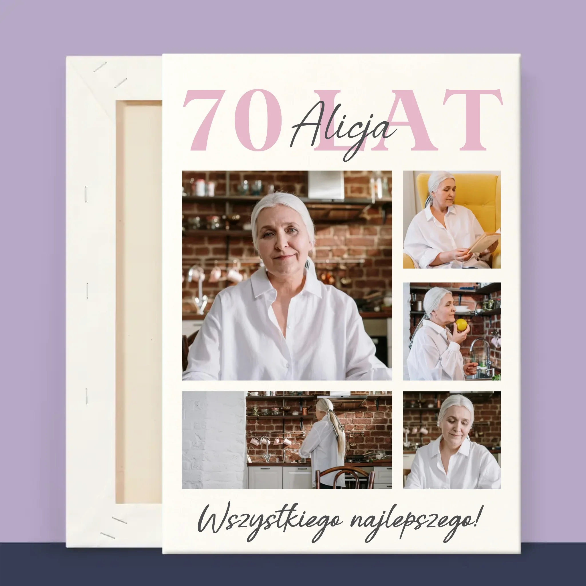 Fotokolaż: 70 Lat Wszystkiego Najlepszego - Wydruk Obramowany - Image 14