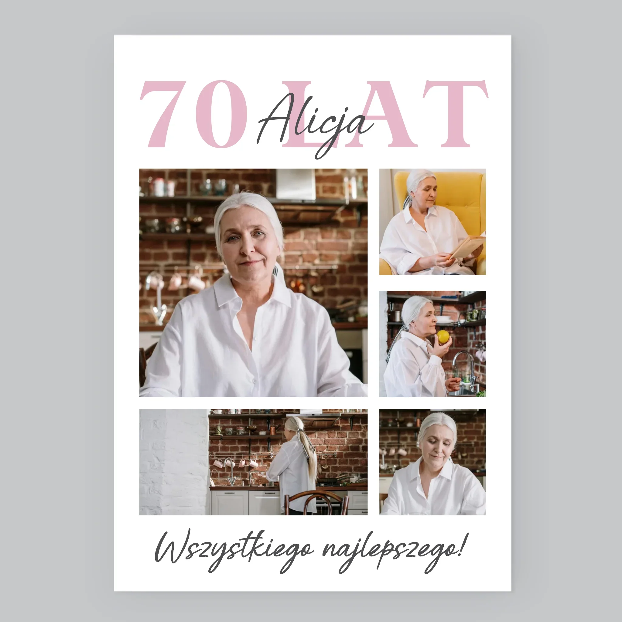Fotokolaż: 70 Lat Wszystkiego Najlepszego - Wydruk Obramowany - Image 8