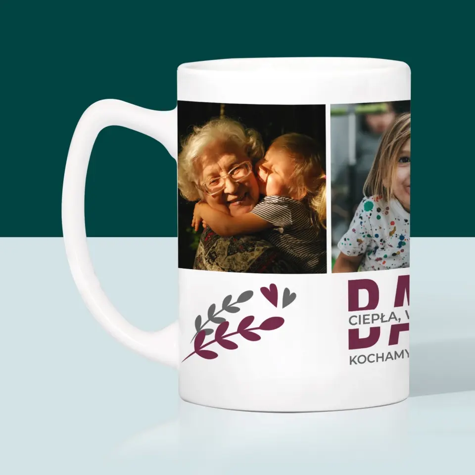 Fotokolaż: Babcia Cechy Charakteru - Kubek z Nadrukiem - Image 3