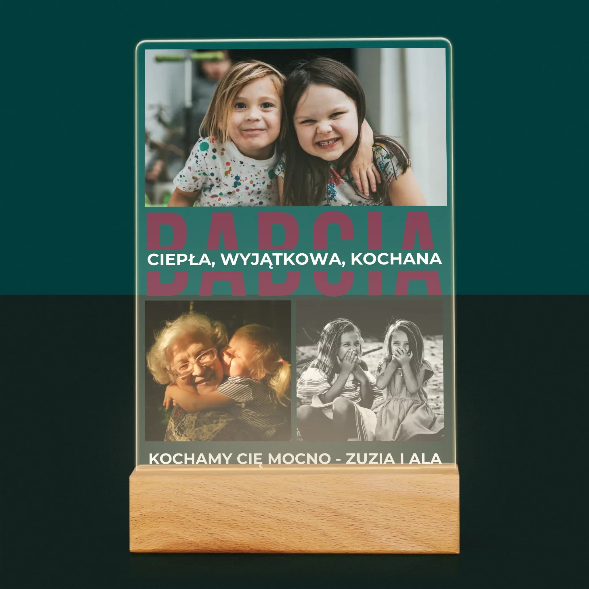Fotokolaż: Babcia Cechy Charakteru - Wydruk Na Szkle Akrylowym - Image 7