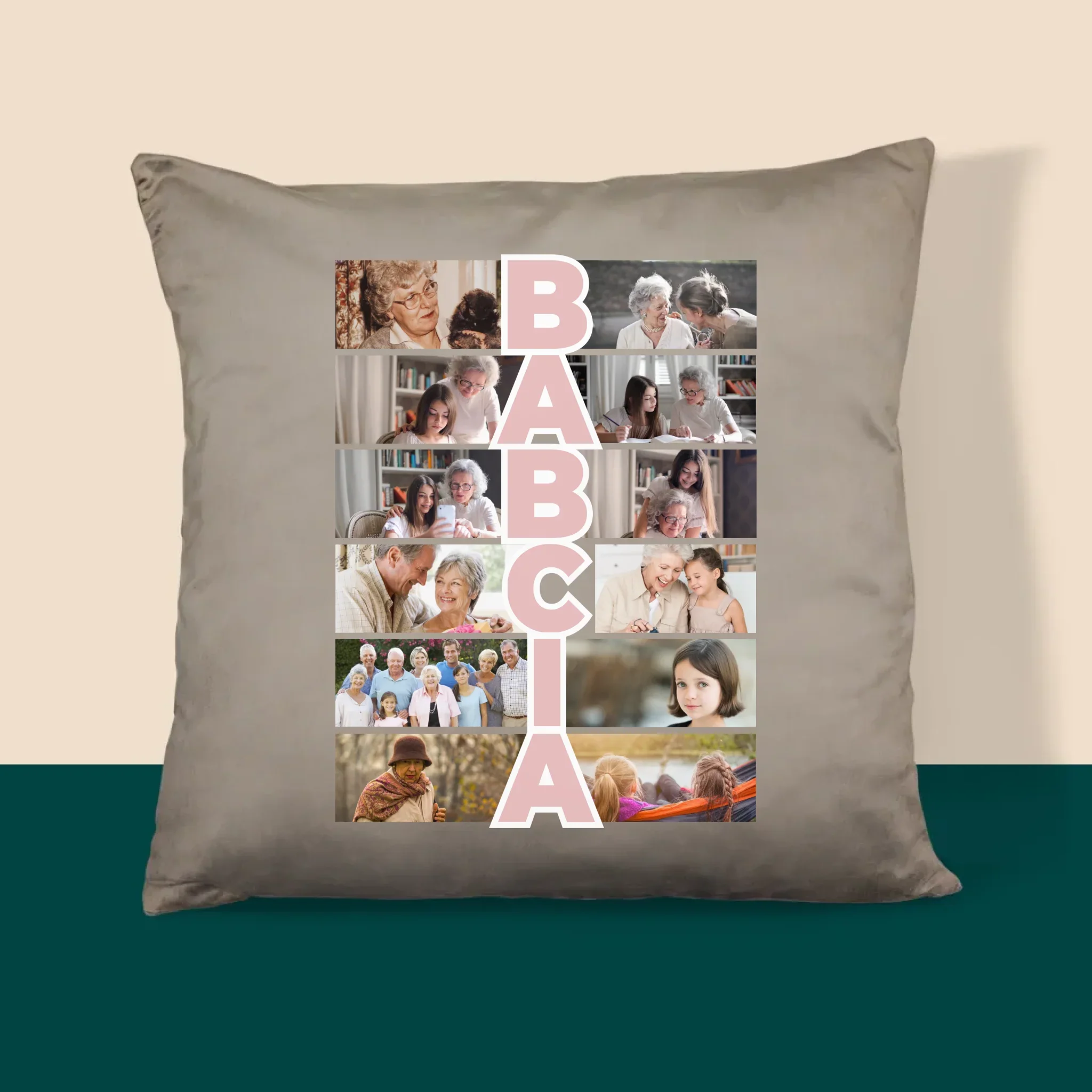 Fotokolaż: Babcia - Poduszka