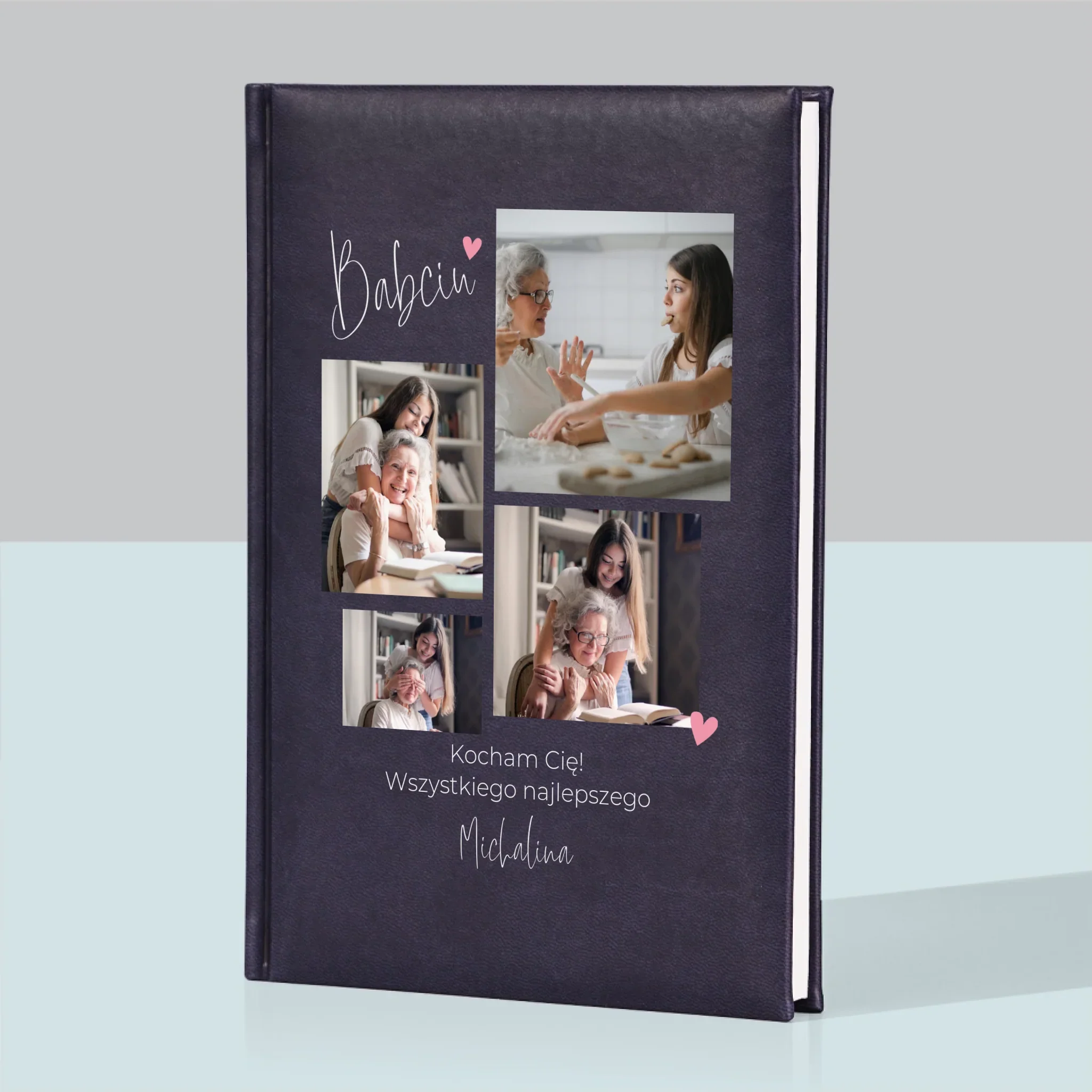Fotokolaż: Babciu Kocham Cię - Notes Książkowy z Nadrukiem