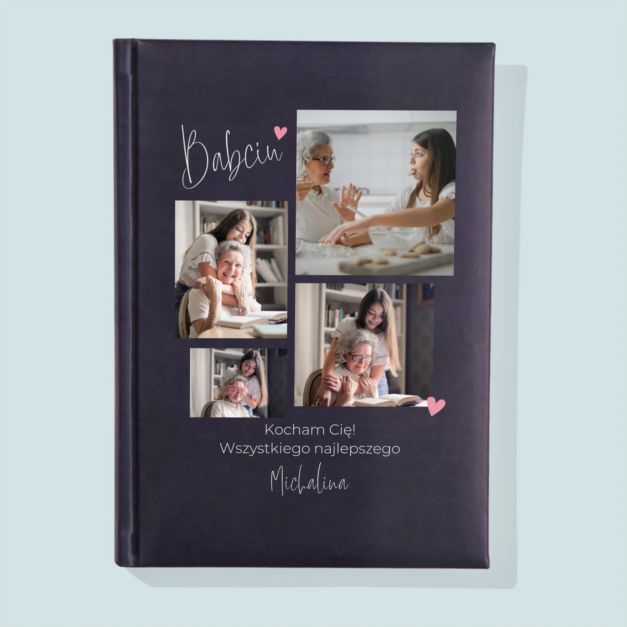 Fotokolaż: Babciu Kocham Cię - Notes Książkowy z Nadrukiem - Image 2