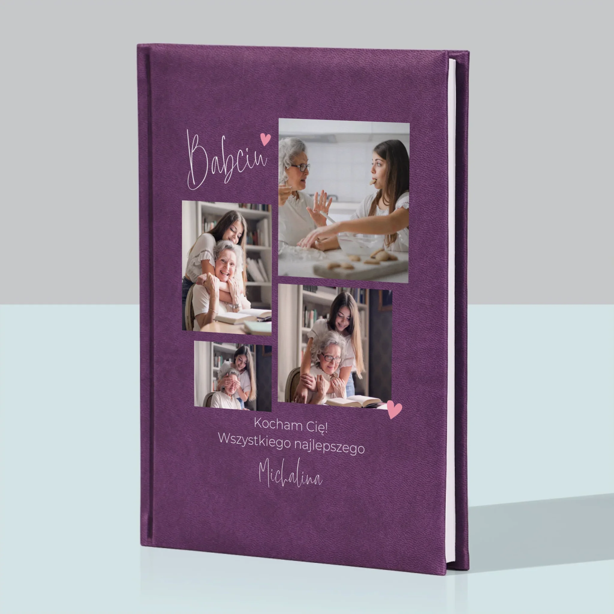 Fotokolaż: Babciu Kocham Cię - Notes Książkowy z Nadrukiem - Image 5