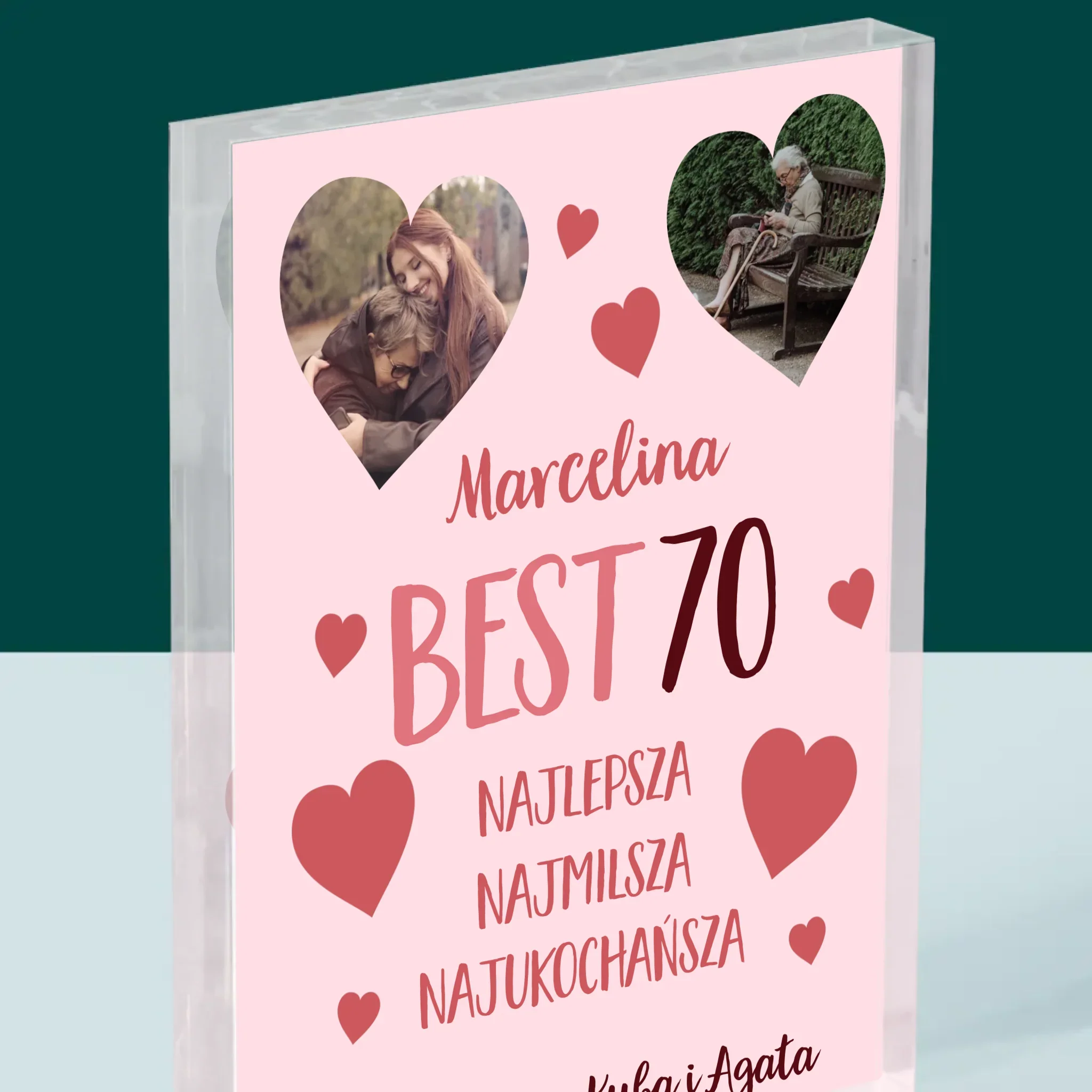 Fotokolaż: Best 70 - Blok Akrylowy z Nadrukiem - Image 2