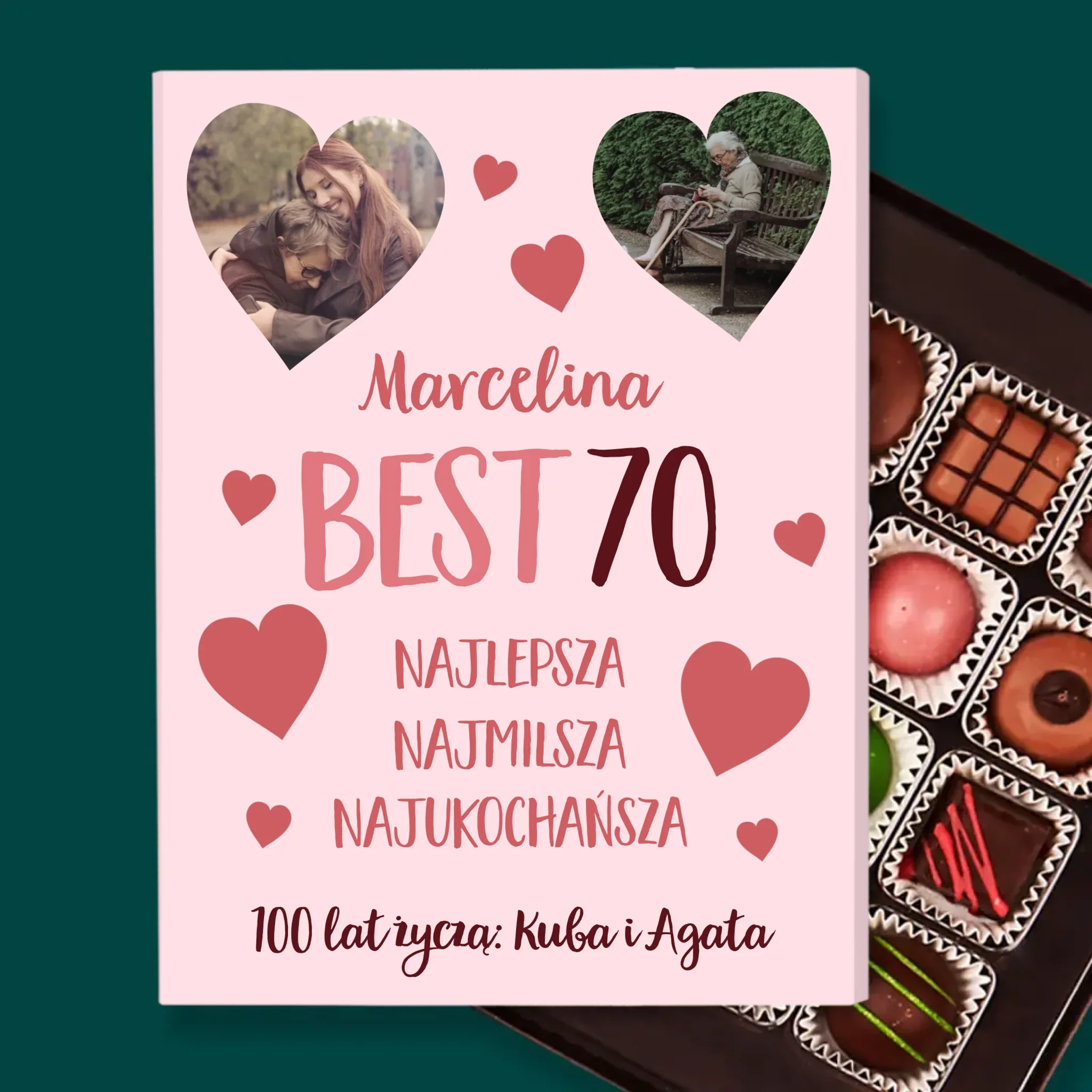 Fotokolaż: Best 70 - Personalizowane Praliny - Image 2