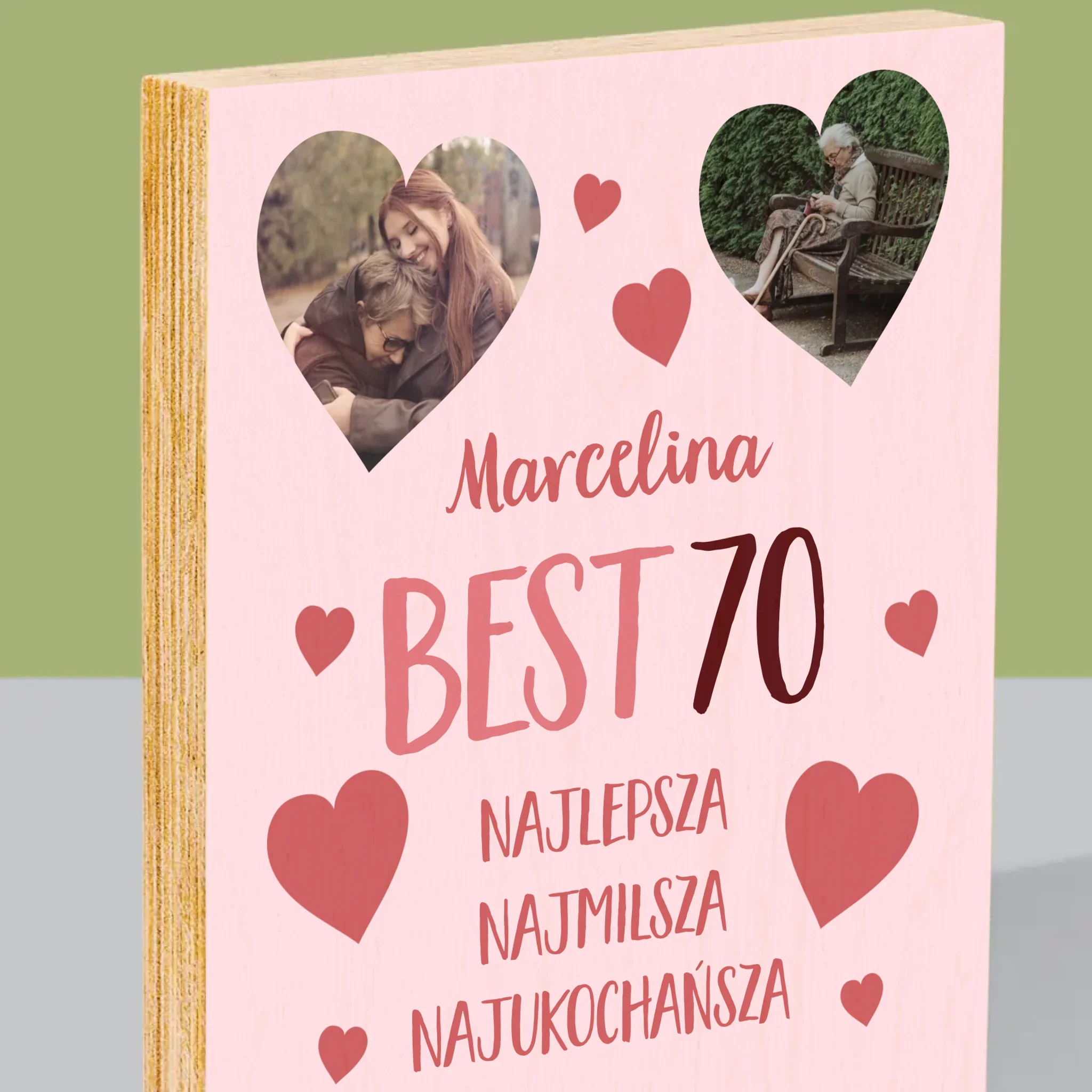 Fotokolaż: Best 70 - Wydruk Na Drewnie - Image 2