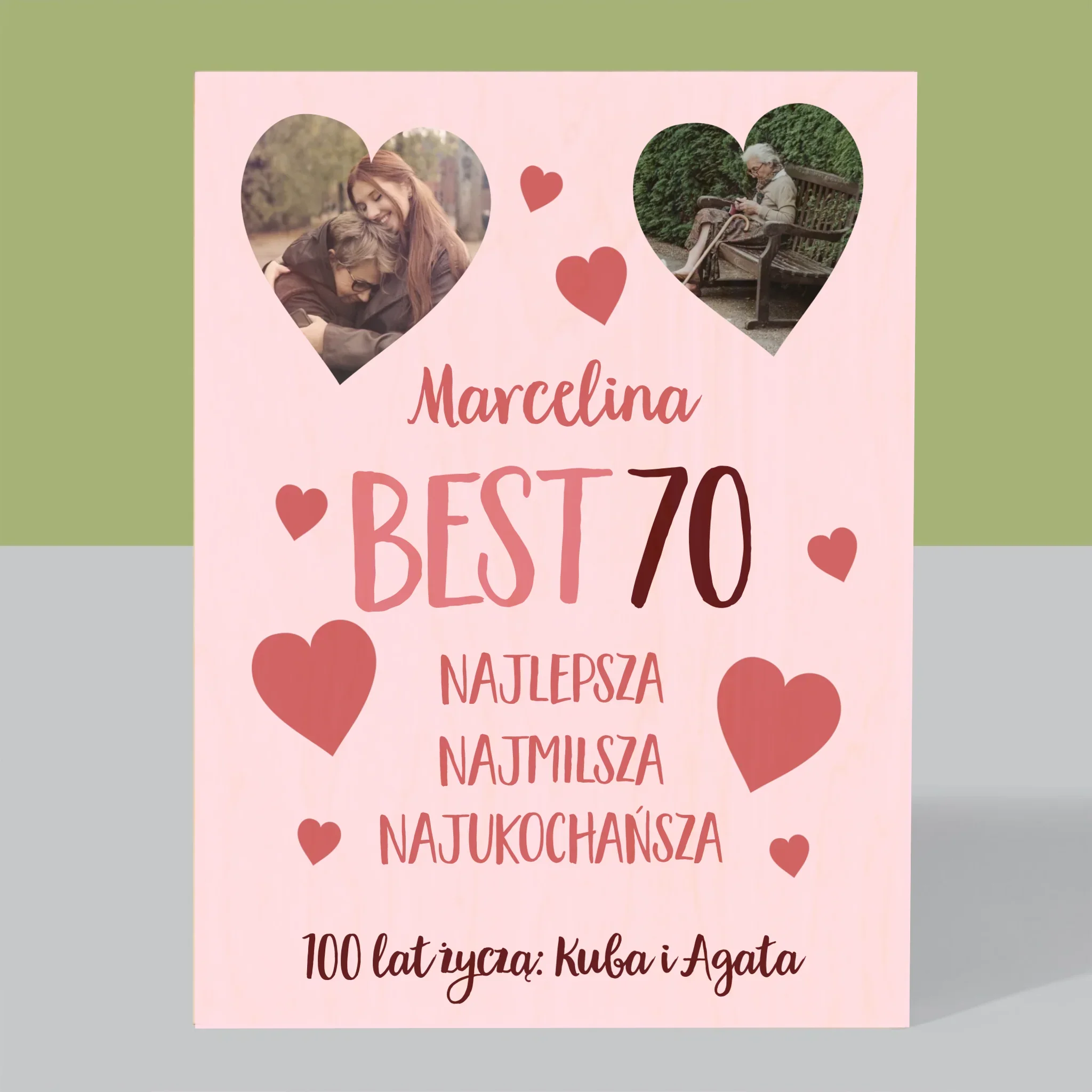Fotokolaż: Best 70 - Wydruk Na Drewnie - Image 3