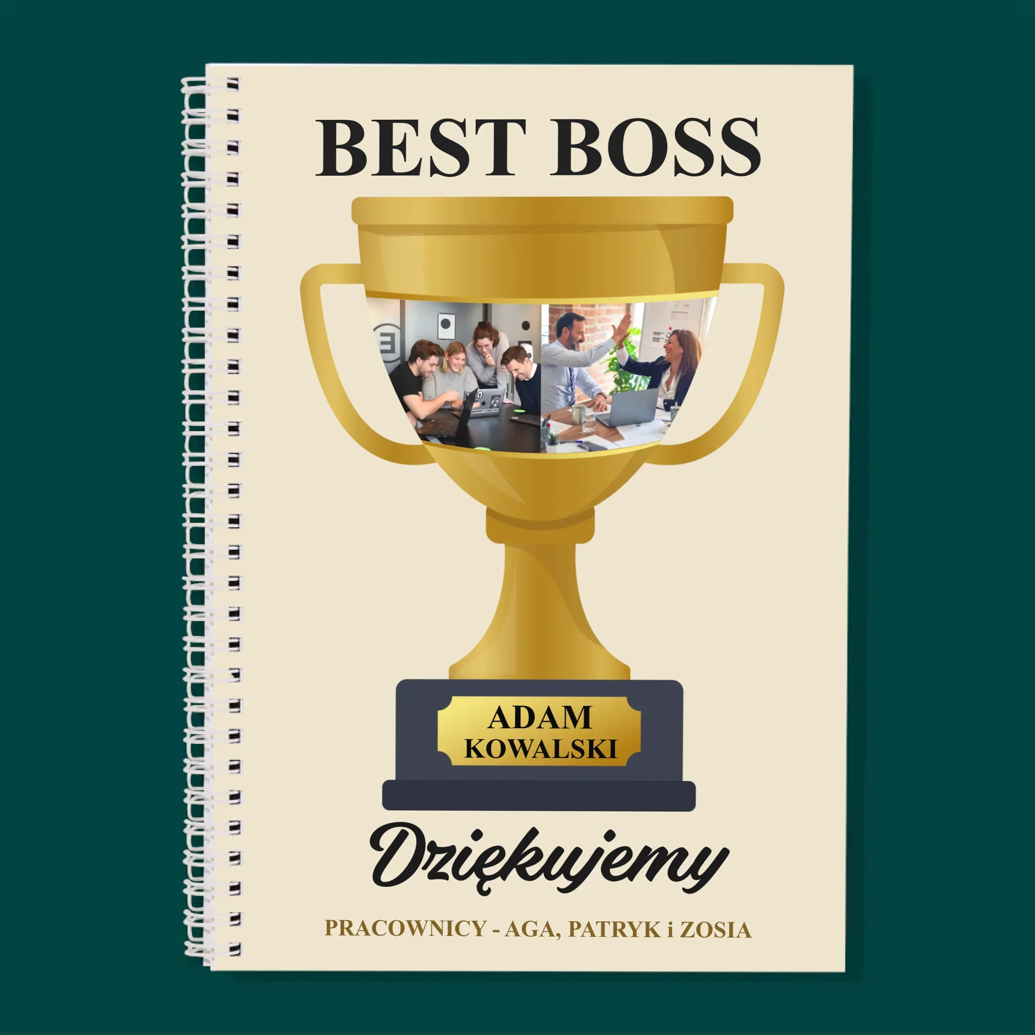 Fotokolaż: Best Boss Puchar - Planer Dzienny Na Spirali - Image 3
