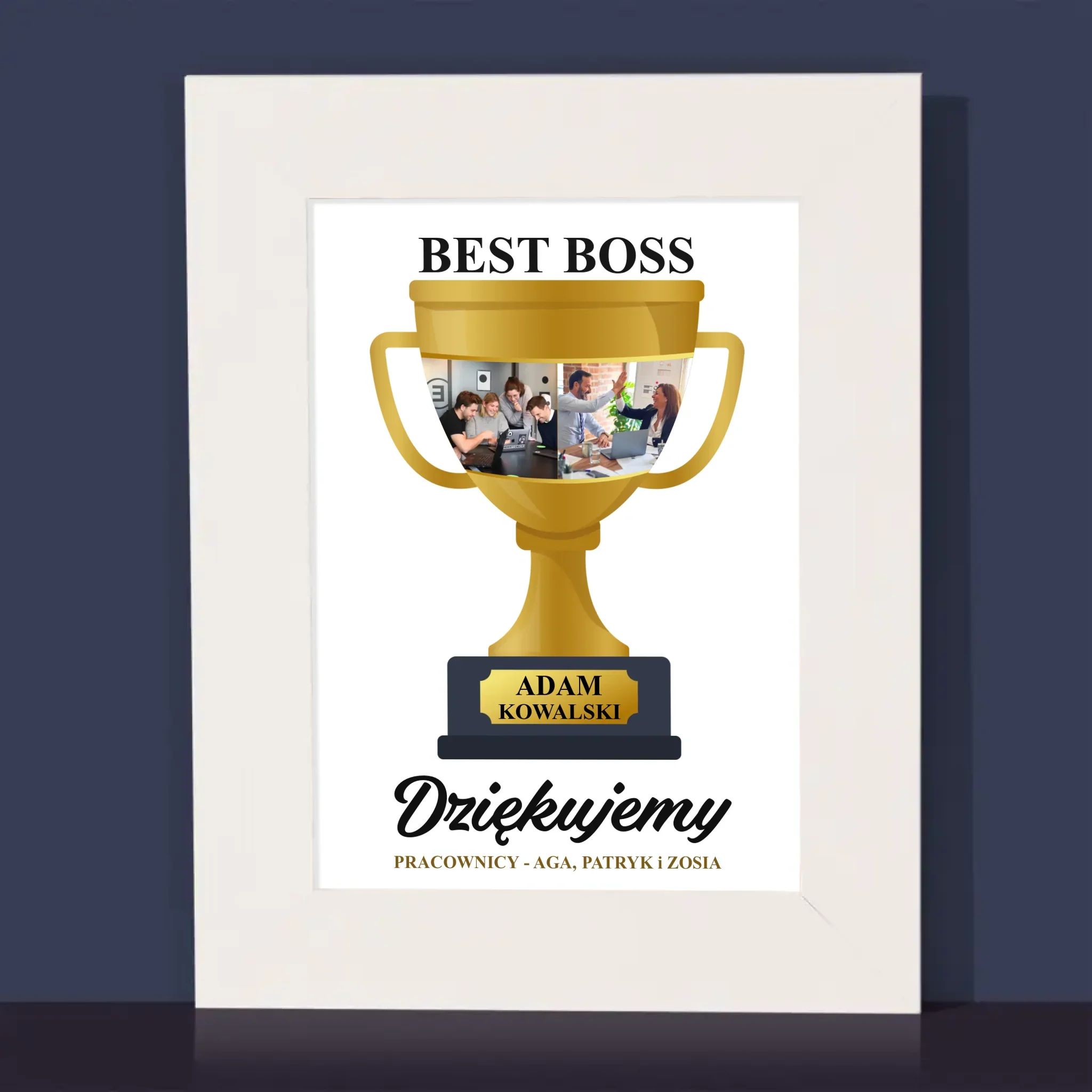Fotokolaż: Best Boss Puchar - Ramka Na Zdjęcie - Image 2