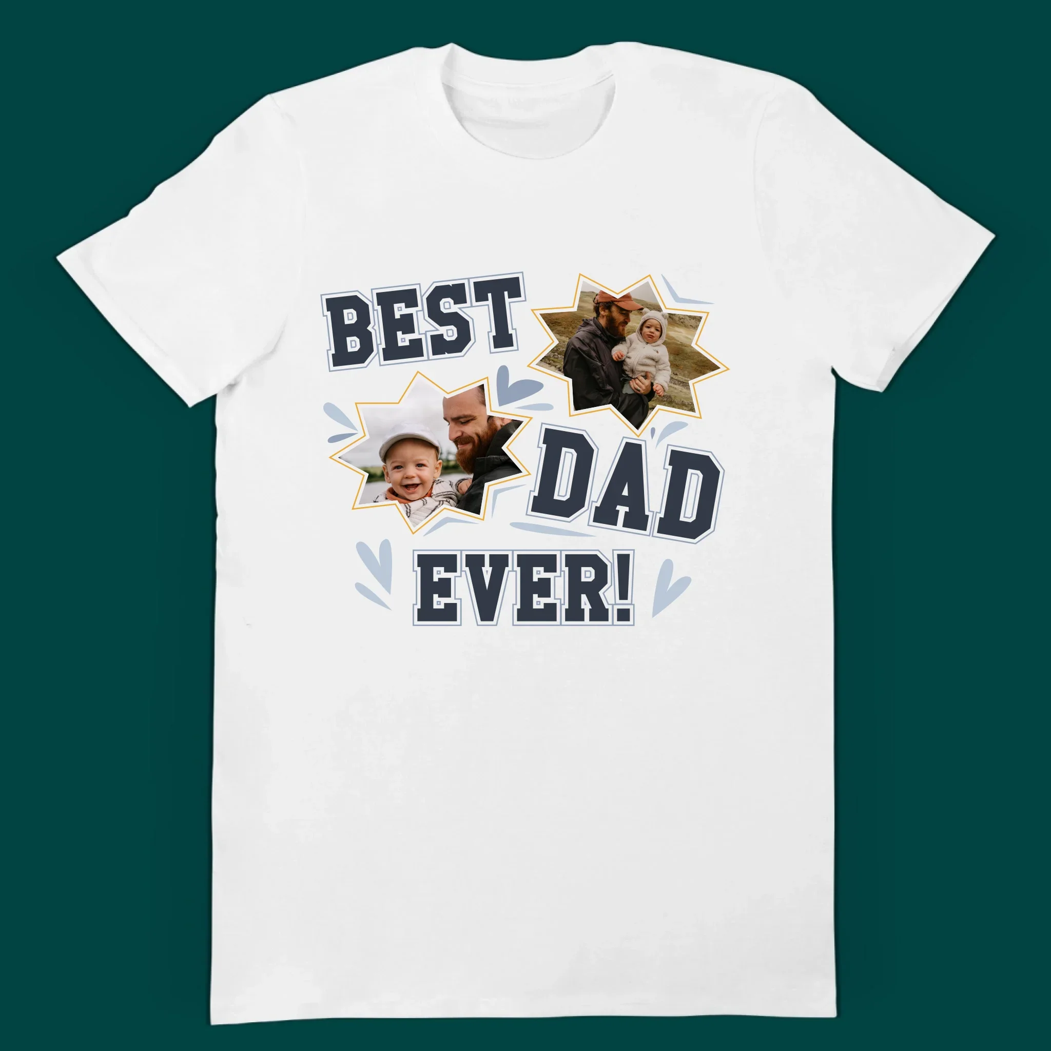 Fotokolaż: Best Dad And Son Ever - Zestaw Koszulka Męska i Body Niemowlęce - Image 3