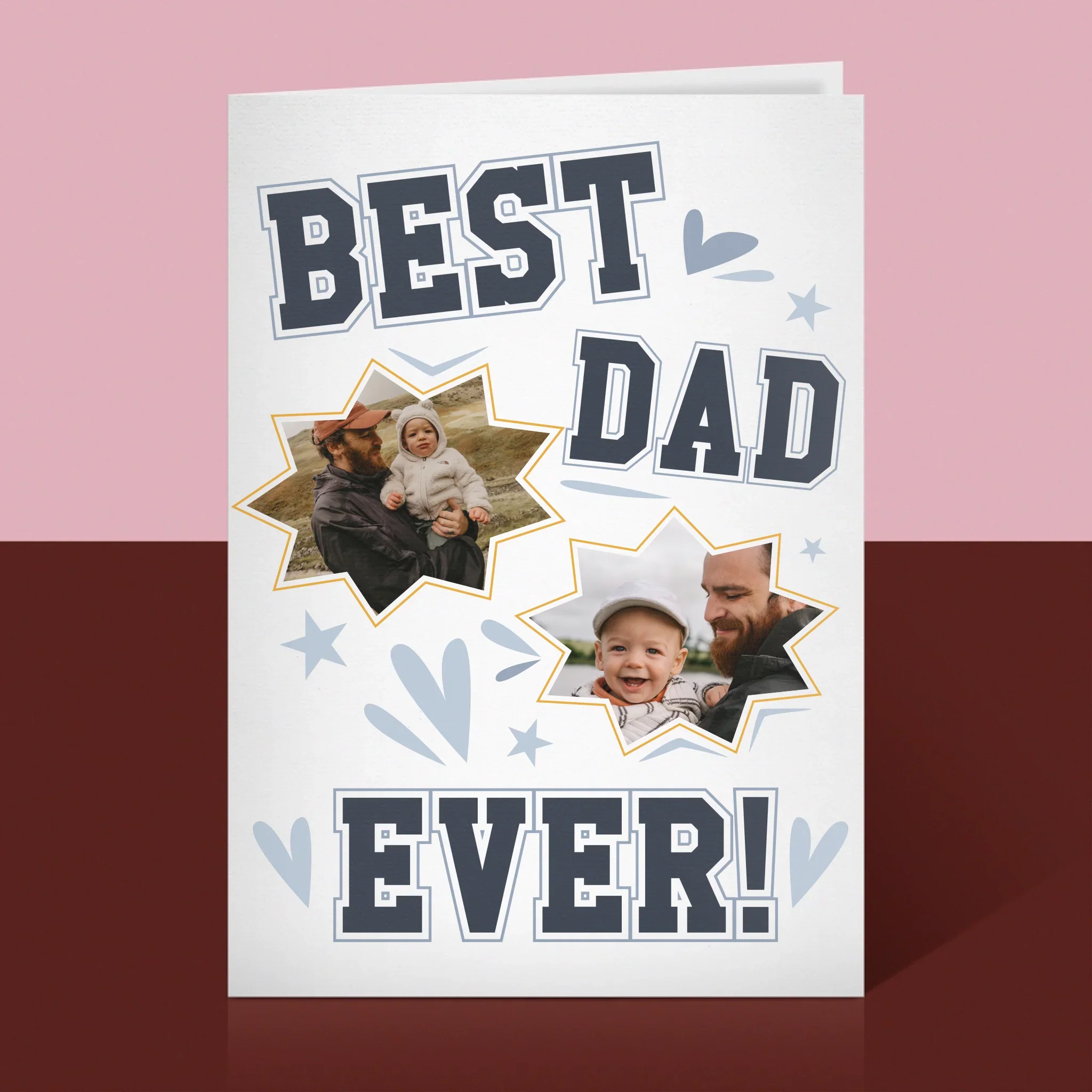 Fotokolaż: Best Dad Ever Gwiazdy - Kartka Z Życzeniami