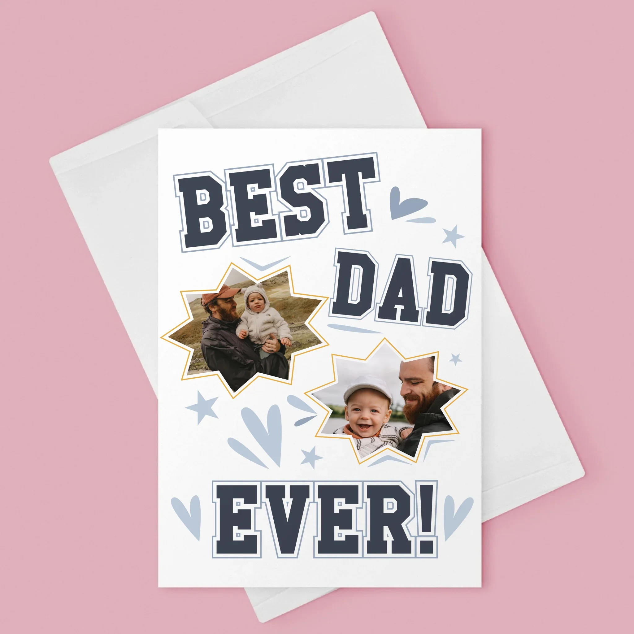 Fotokolaż: Best Dad Ever Gwiazdy - Kartka Z Życzeniami - Image 3