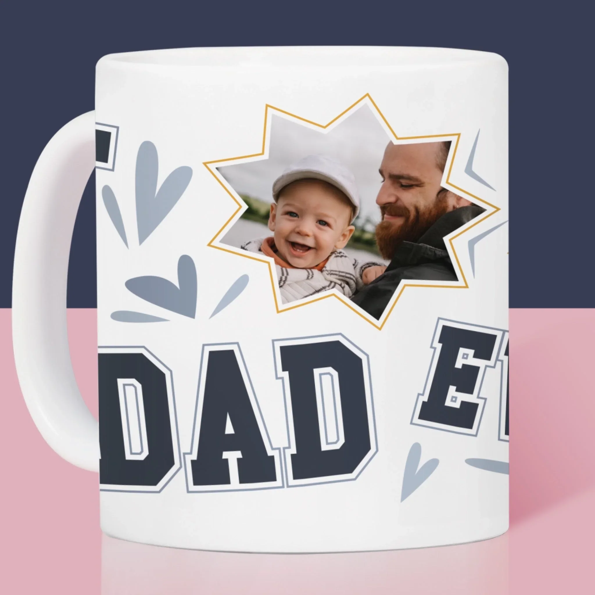 Fotokolaż: Best Dad Ever Gwiazdy - Kubek z Nadrukiem - Image 2