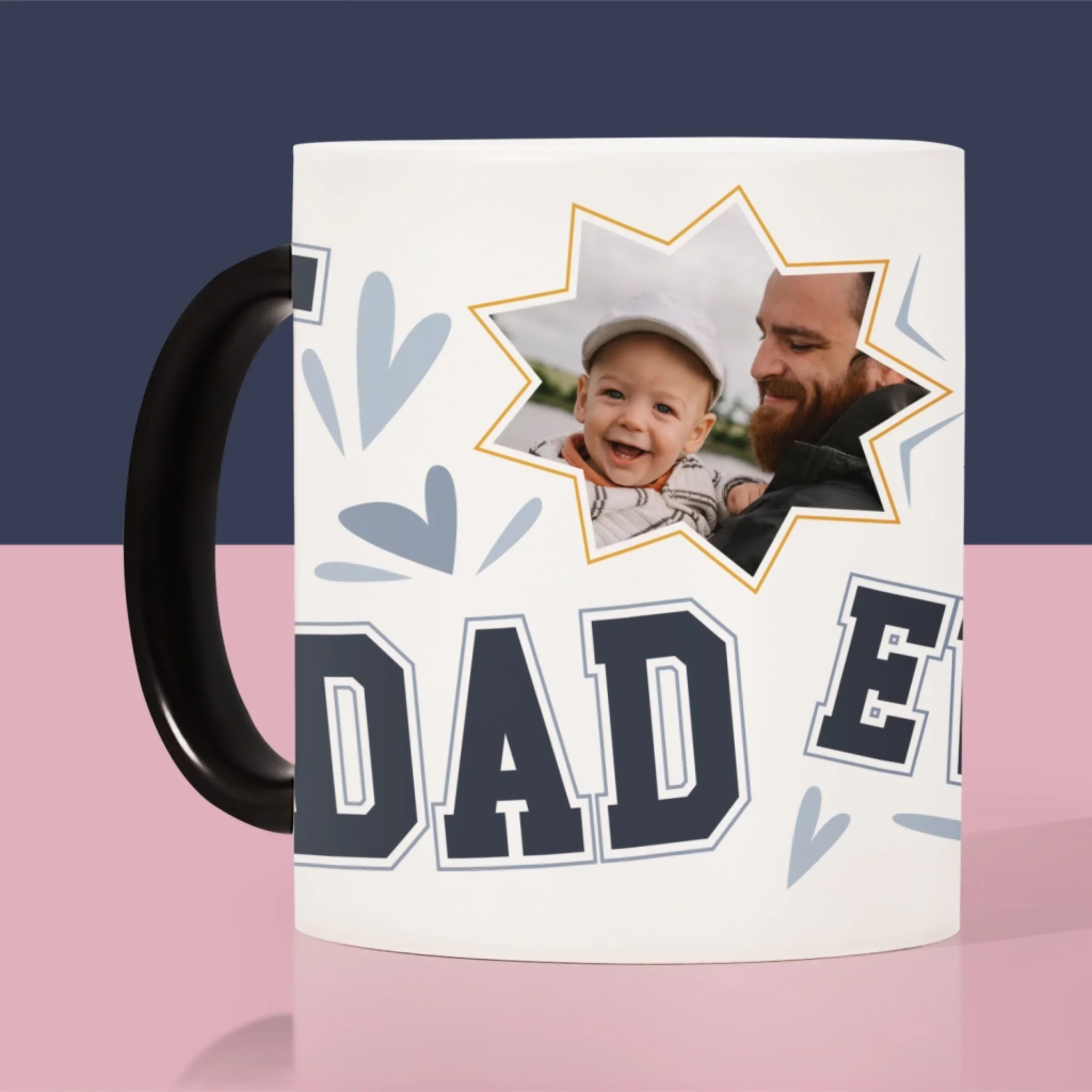 Fotokolaż: Best Dad Ever Gwiazdy - Kubek z Nadrukiem - Image 5