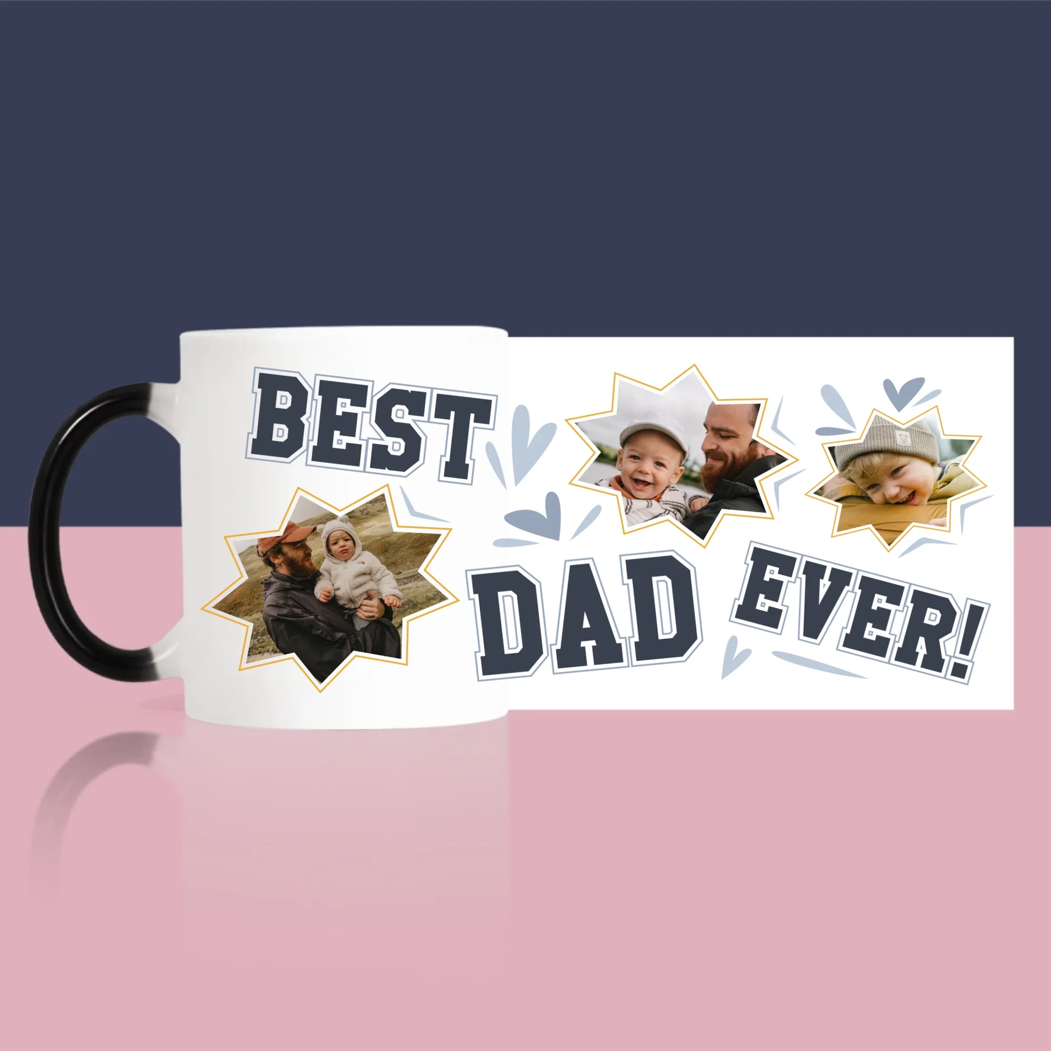 Fotokolaż: Best Dad Ever Gwiazdy - Kubek z Nadrukiem - Image 7
