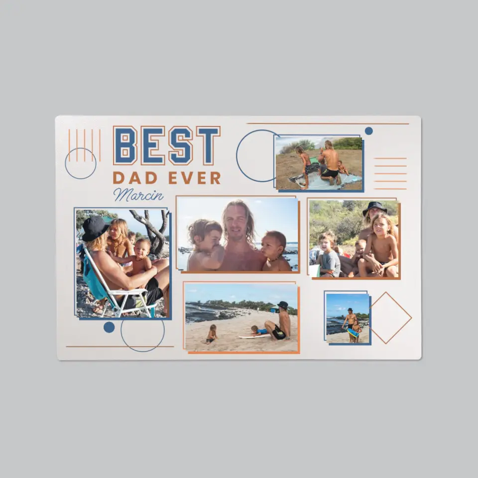 Fotokolaż: Best Dad Ever - Podkładka Na Biurko - Image 2