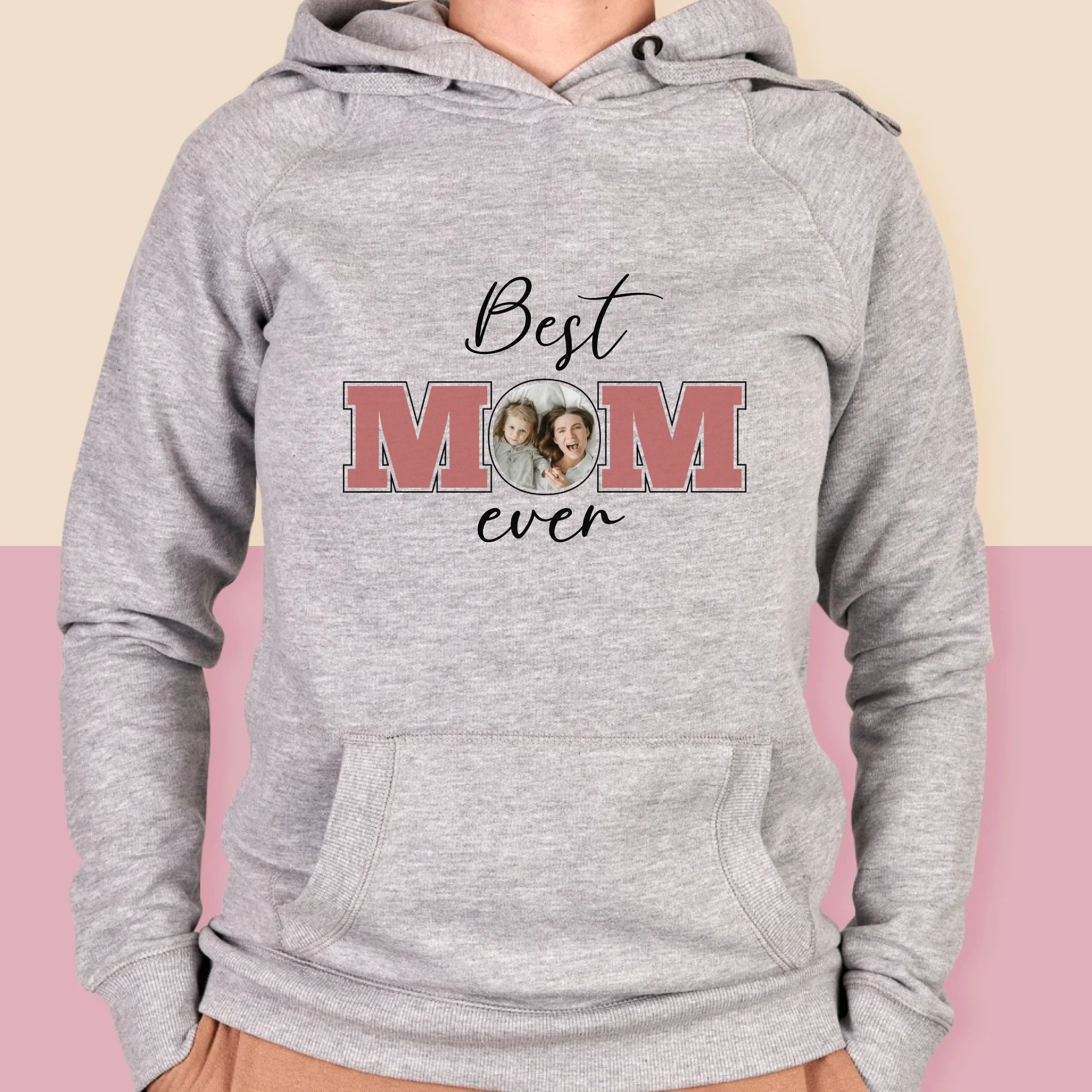 Fotokolaż: Best Mom Ever - Bluza Damska z Kapturem - Image 4