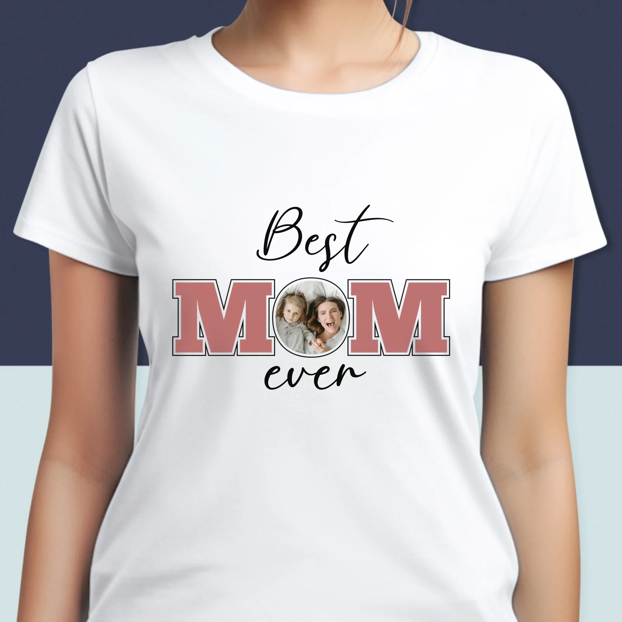 Fotokolaż: Best Mom Ever - Koszulka Damska z Nadrukiem - Image 2