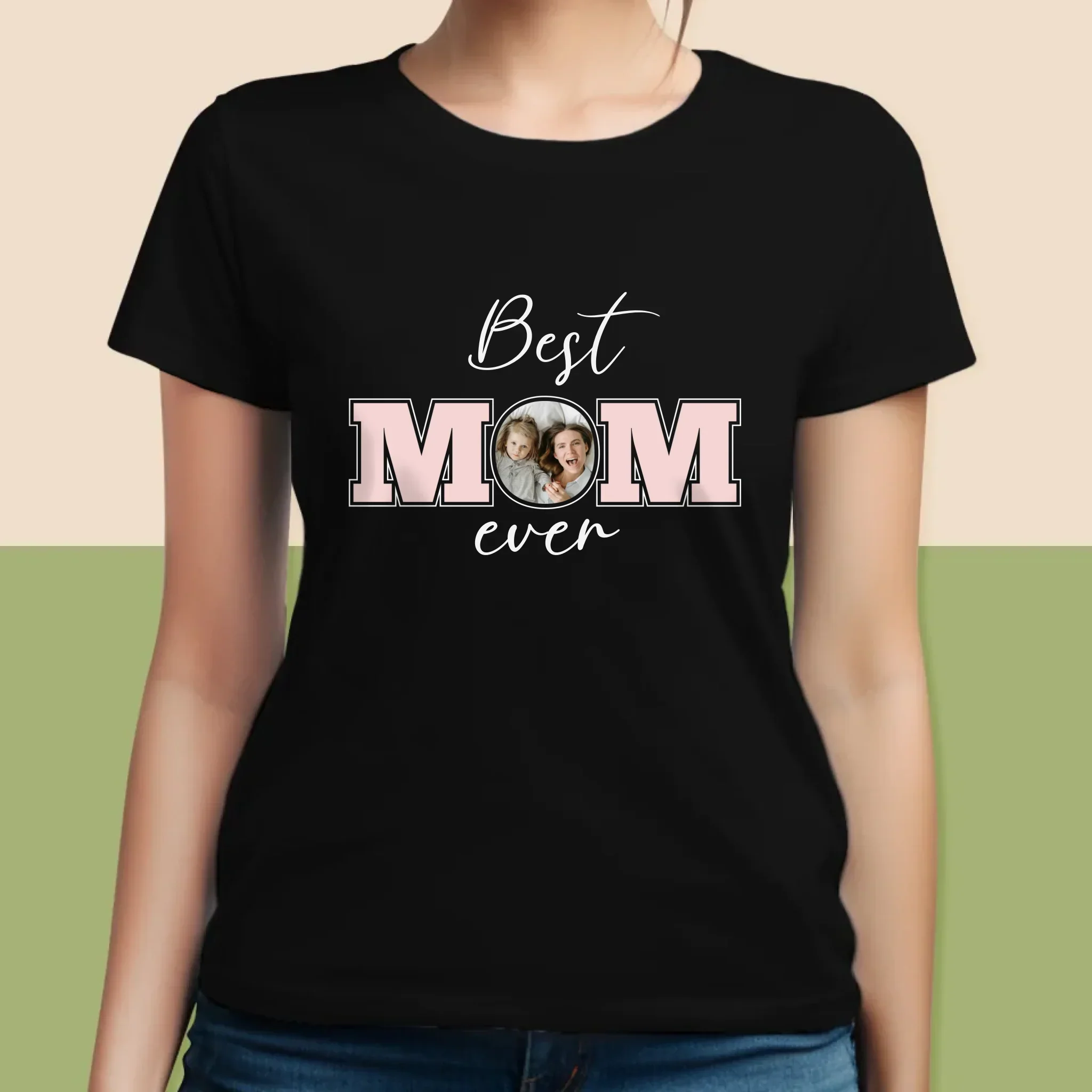 Fotokolaż: Best Mom Ever - Koszulka Damska z Nadrukiem - Image 5