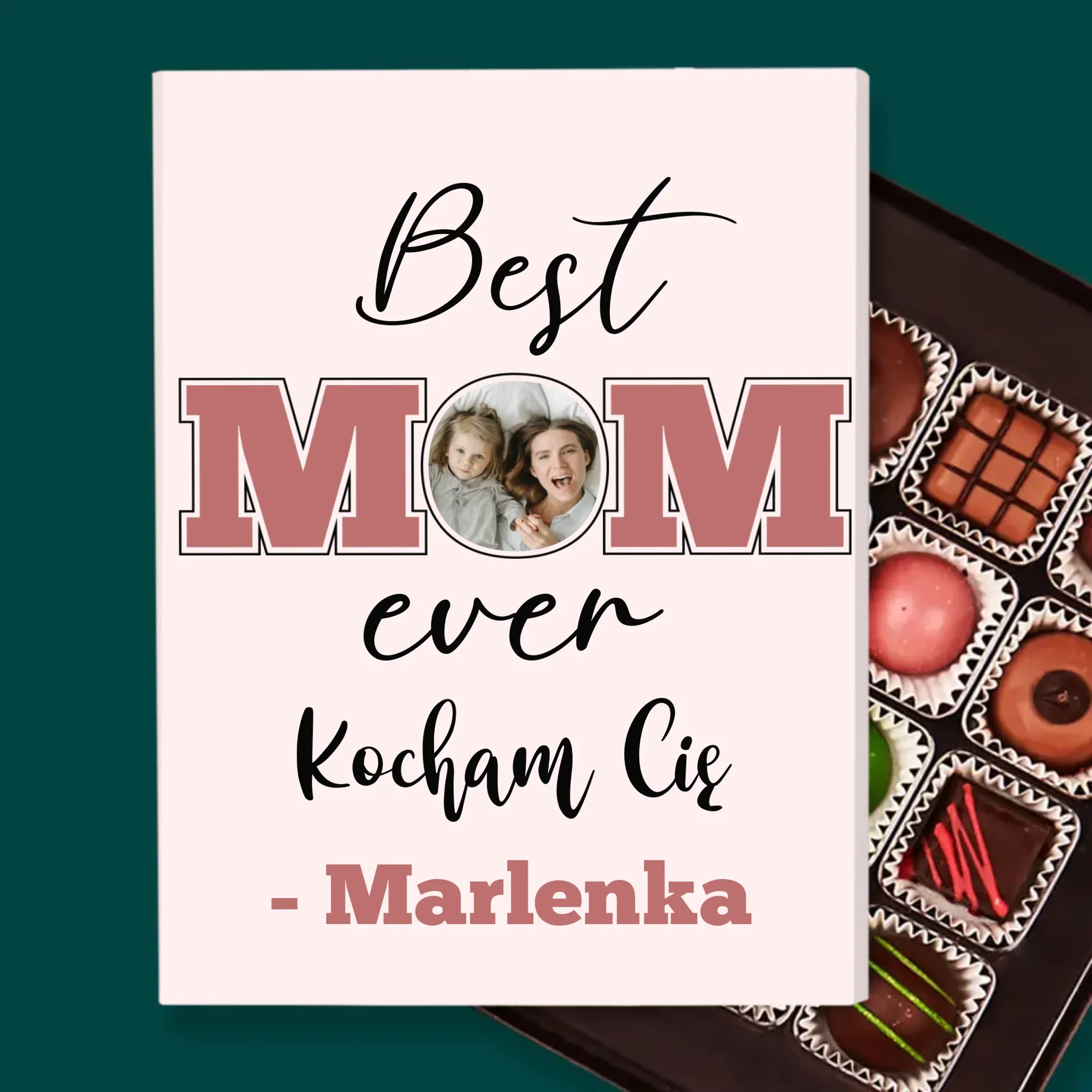 Fotokolaż: Best Mom Ever - Personalizowane Praliny - Image 2
