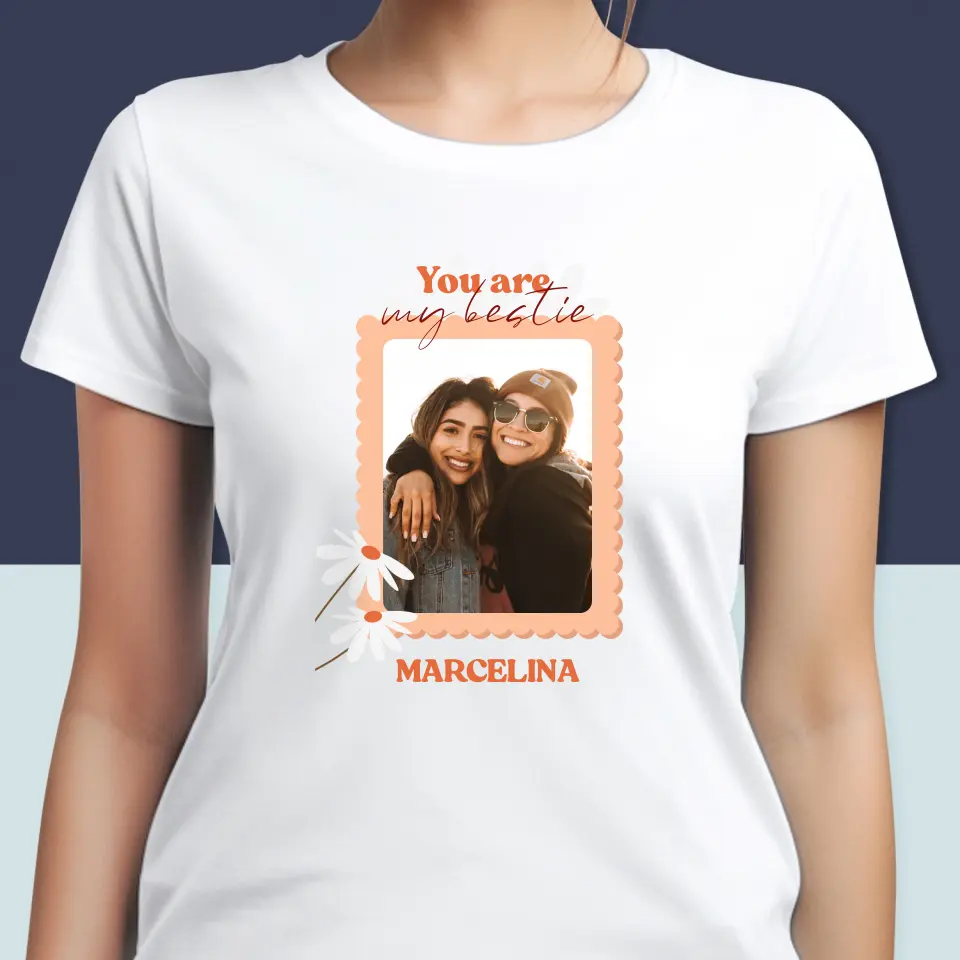 Fotokolaż: Besties - Koszulka Damska z Nadrukiem - Image 2