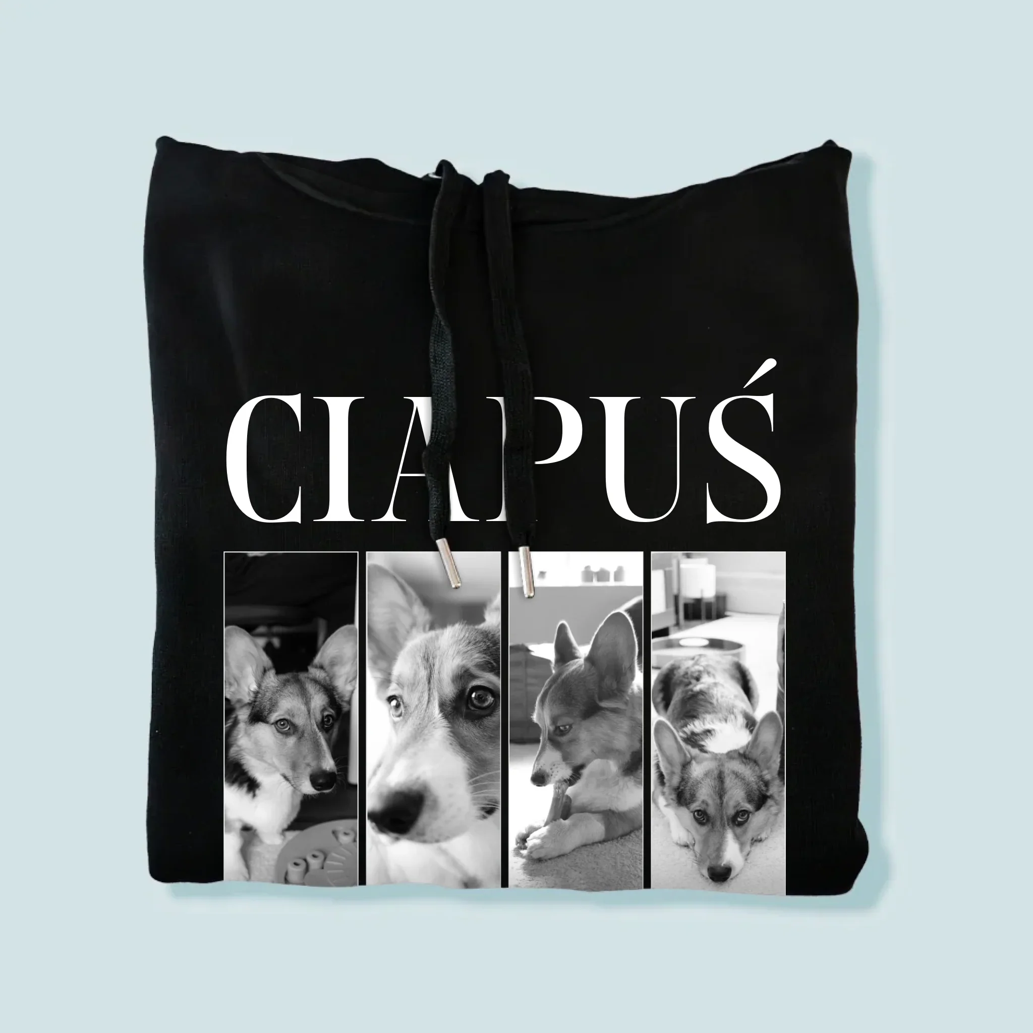Fotokolaż: Bootleg Klasyczny z Pupilem - Bluza Męska z Kapturem - Image 4